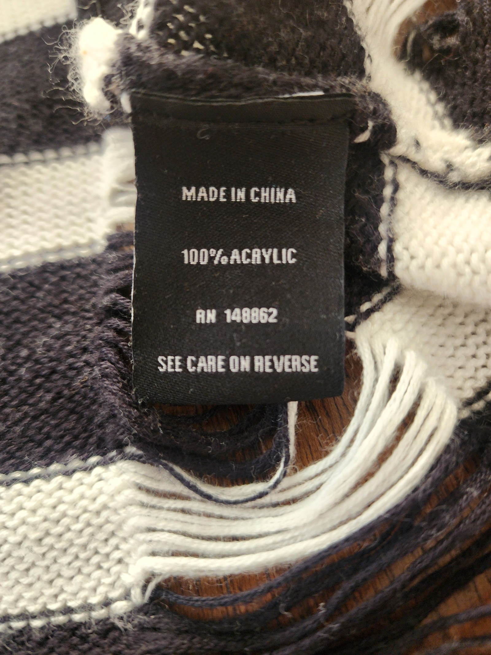 Unbranded Black & White Striped Distressed Sweater M image 7