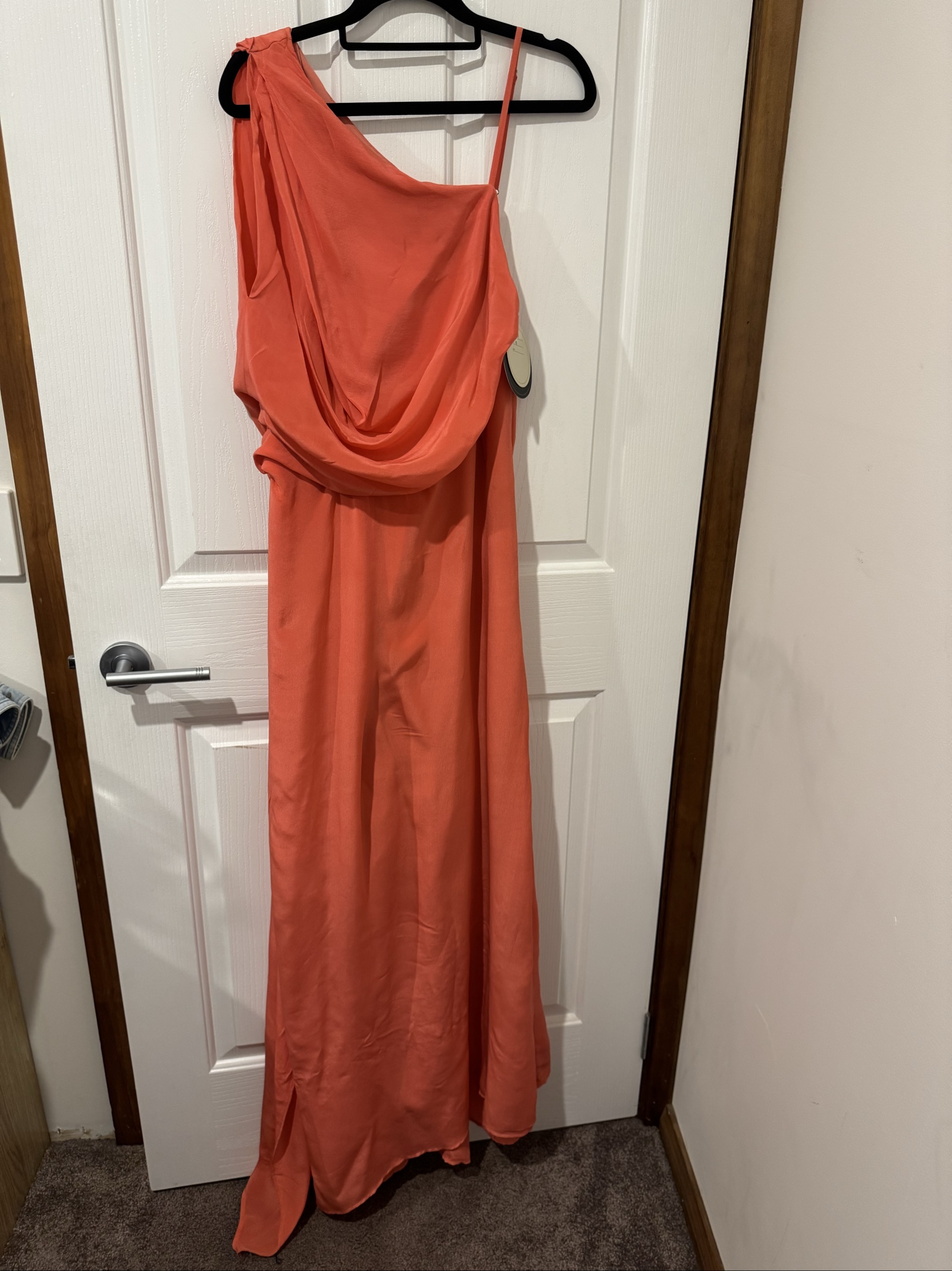 Vee Love Couture Coral Asymmetric Equinox Dress Size 10
