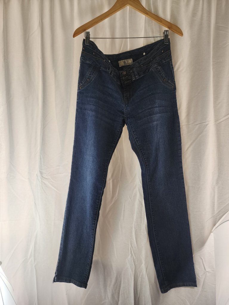 I&M Blue Denim Skinny Jeans Size 15 with Button Fly