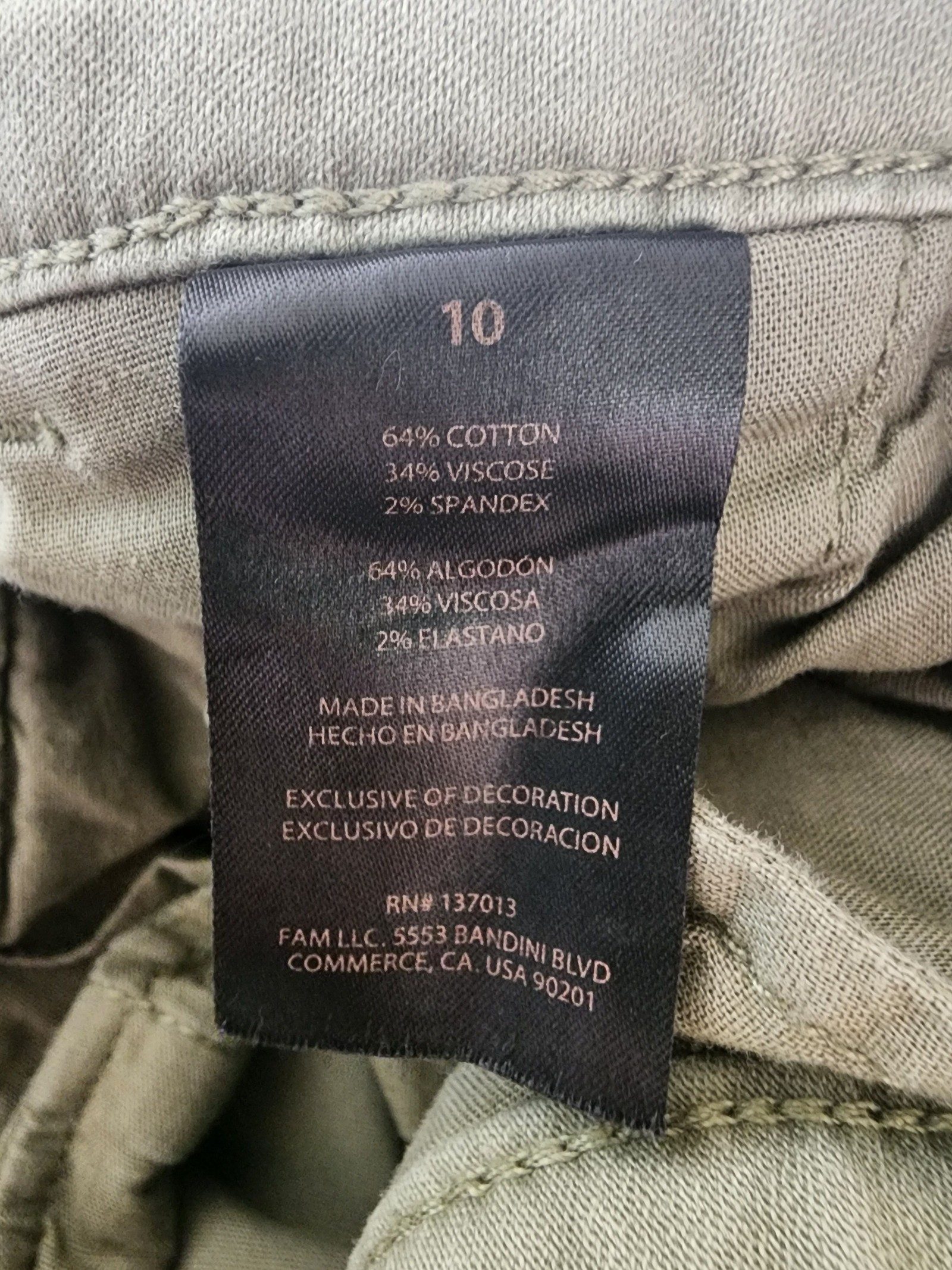 Banana Republic Olive Green Chino Pants Size 10 image 4
