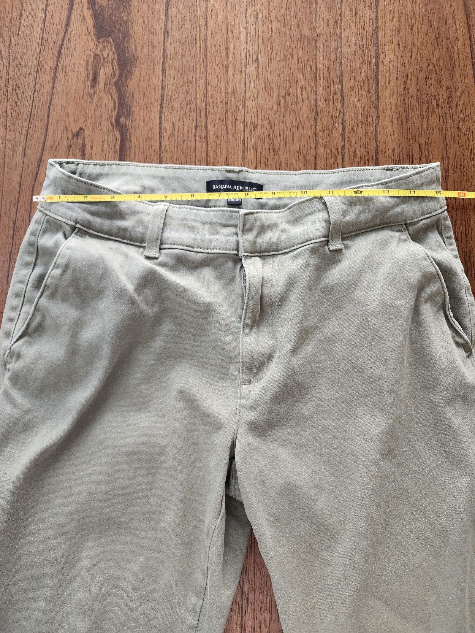 Banana Republic Olive Green Chino Pants Size 10 image 5