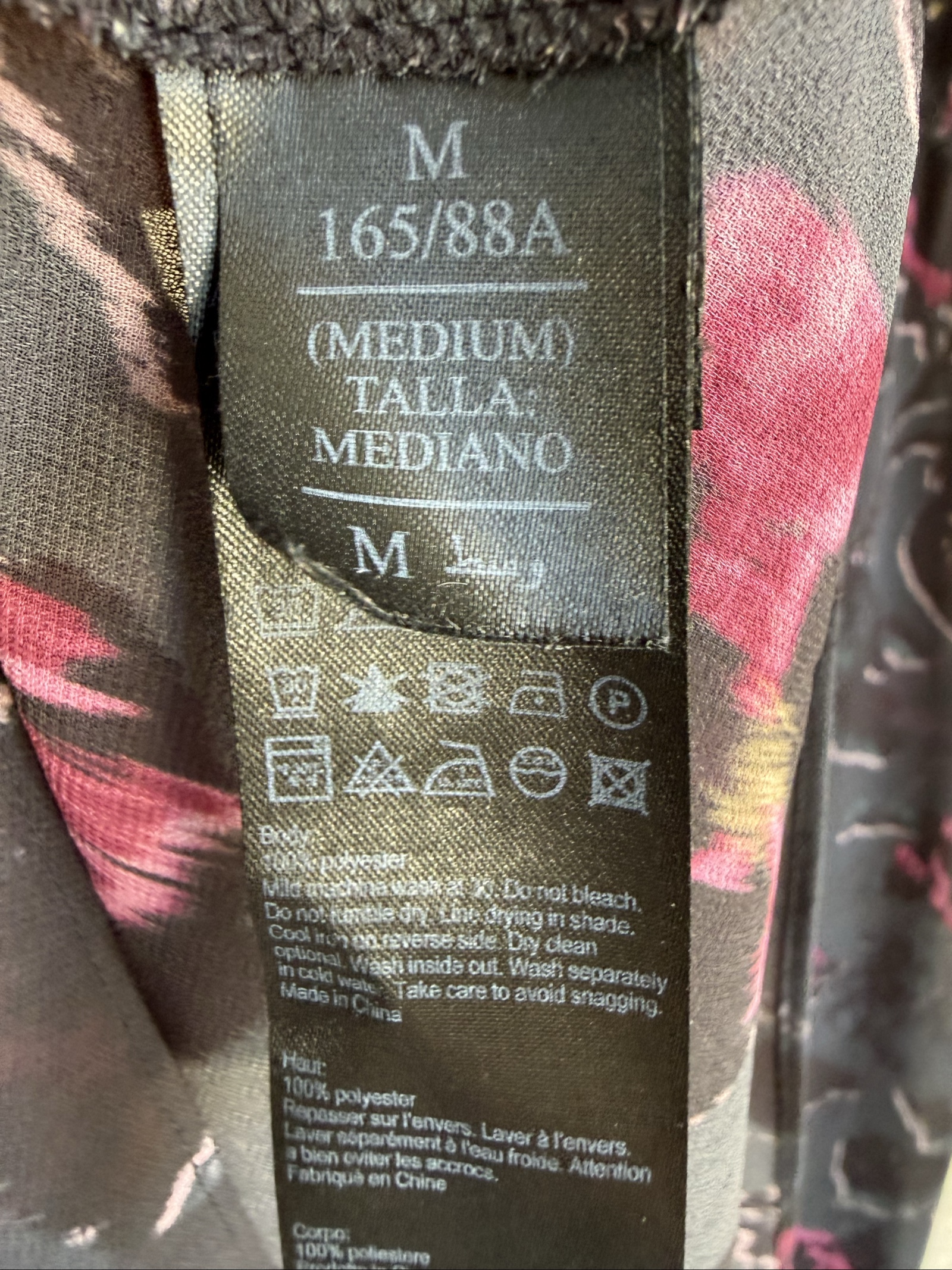 AllSaints Black & Pink Floral Midi Dress Medium Elegant Sheer Occasion image 6
