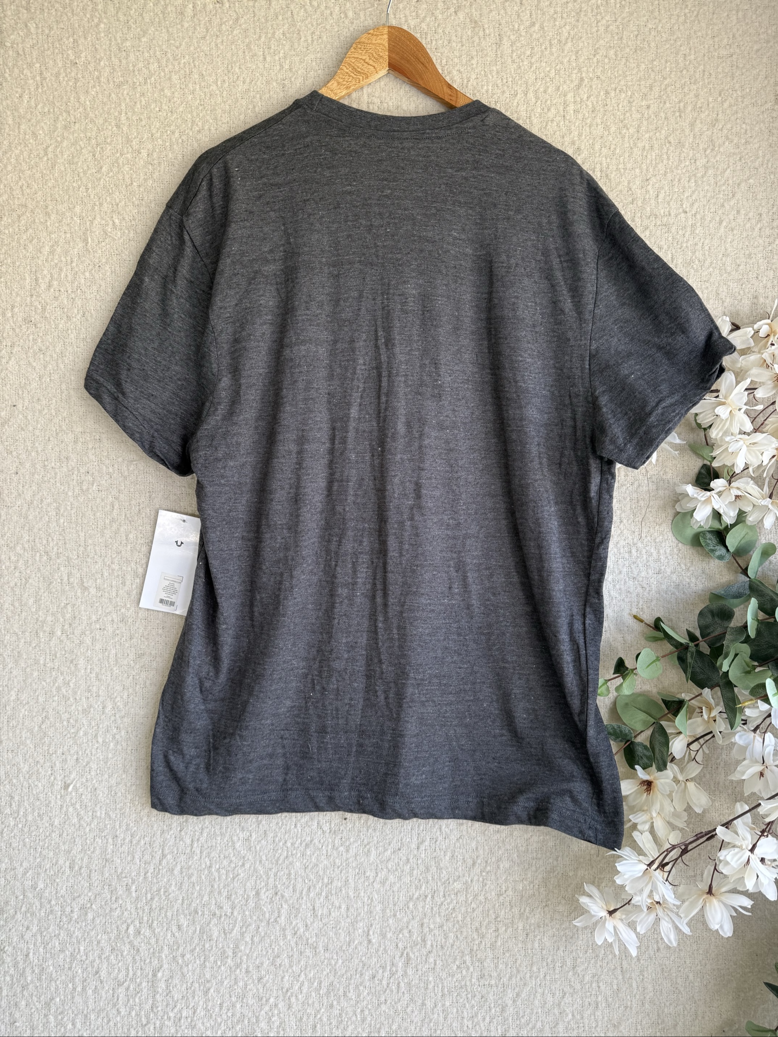 True Religion Charcoal Grey Graphic Logo T-Shirt XL Casual Streetwear Tee image 5