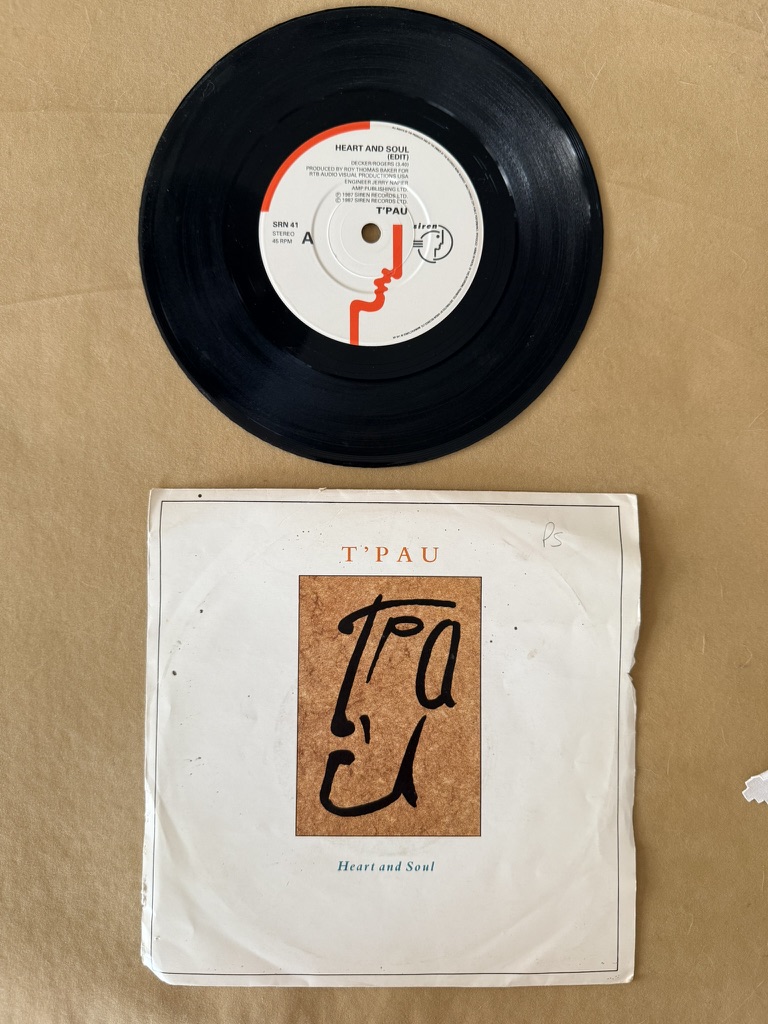 T'Pau Vinyl 7" inch Record Single Heart and Soul