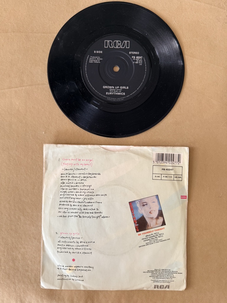 Eurythmics Vinyl Single There Must Be An Angel 7" record image 2