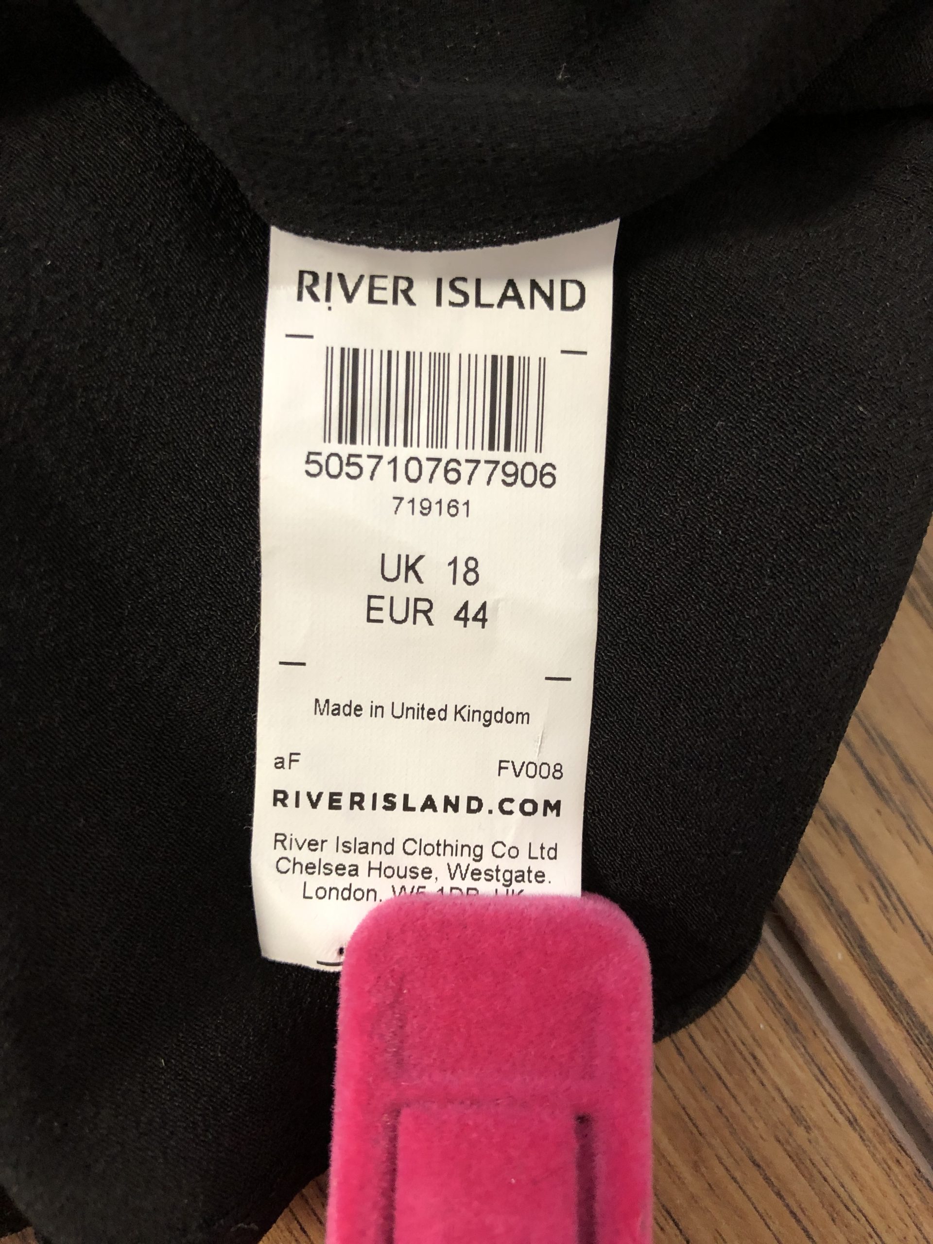 River Island Black Peplum Cami Top UK 18 Button Detail Pre-Owned image 5