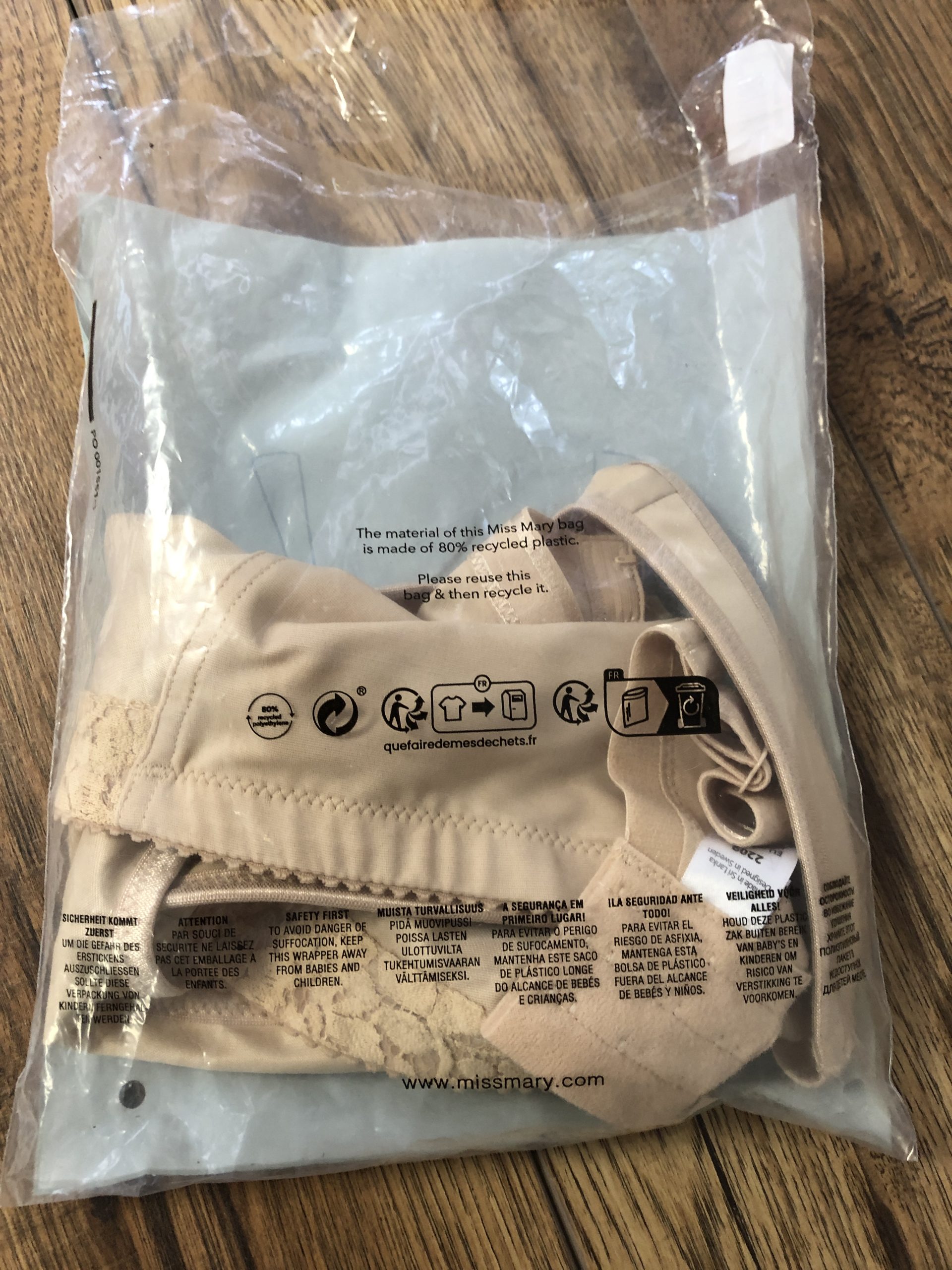 Miss Mary Beige Bra UK 38E Lace Detail New In Packaging image 9