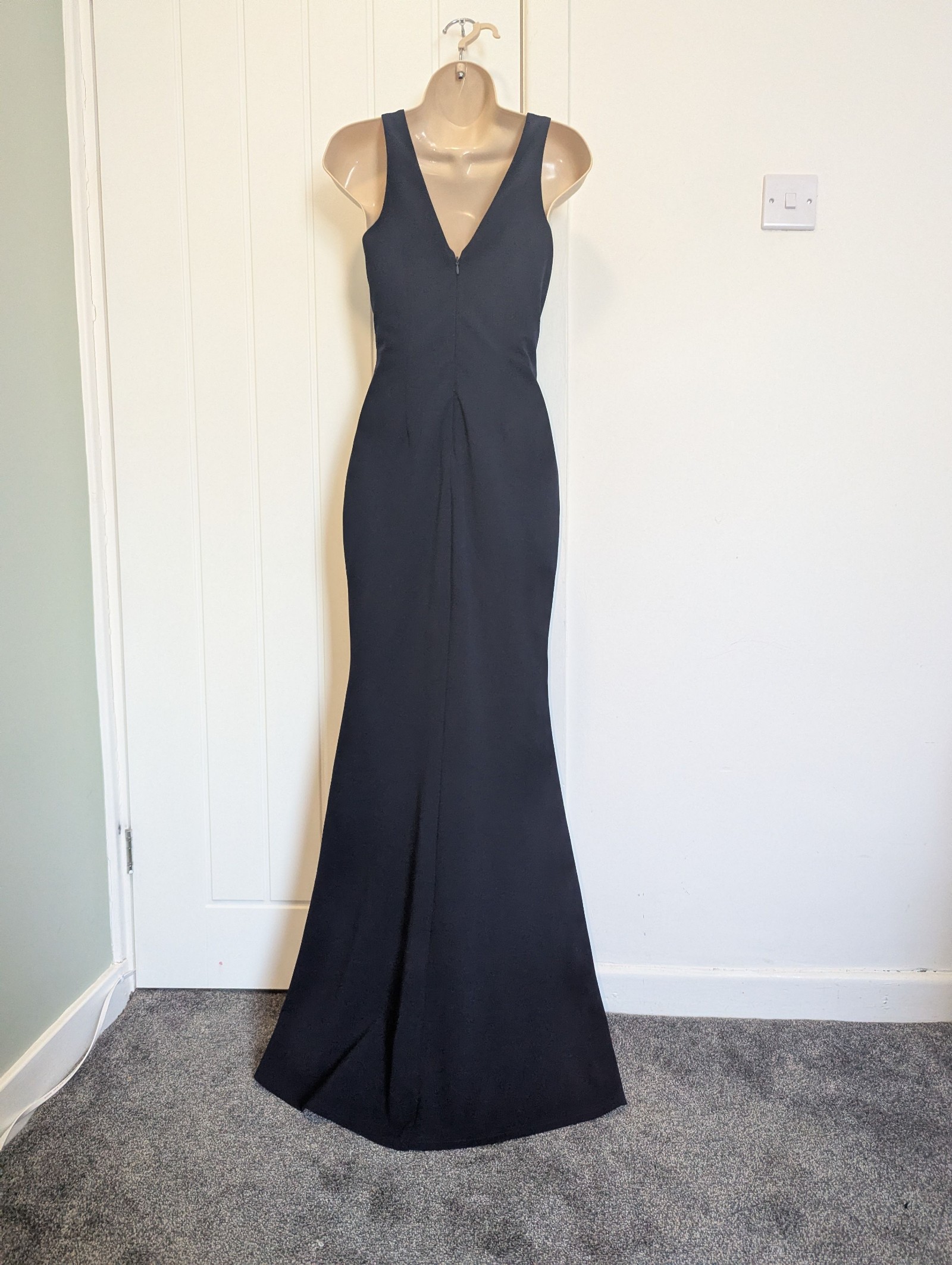 Lipsy Black Sleeveless Maxi Wrap Dress UK 8 Elegant V Neck image 5