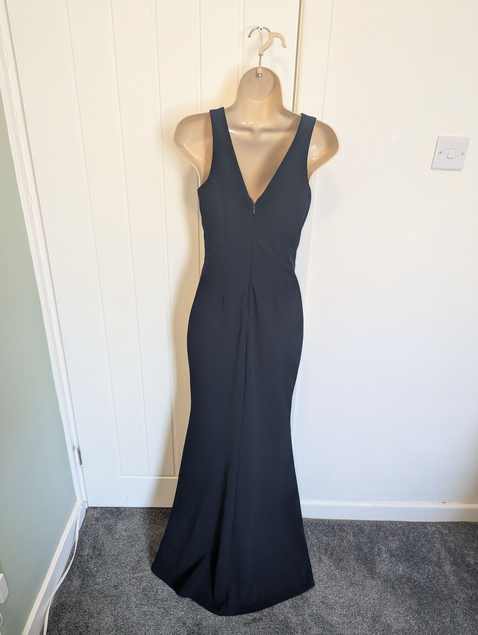 Lipsy Black Sleeveless Maxi Wrap Dress UK 8 Elegant V Neck image 6