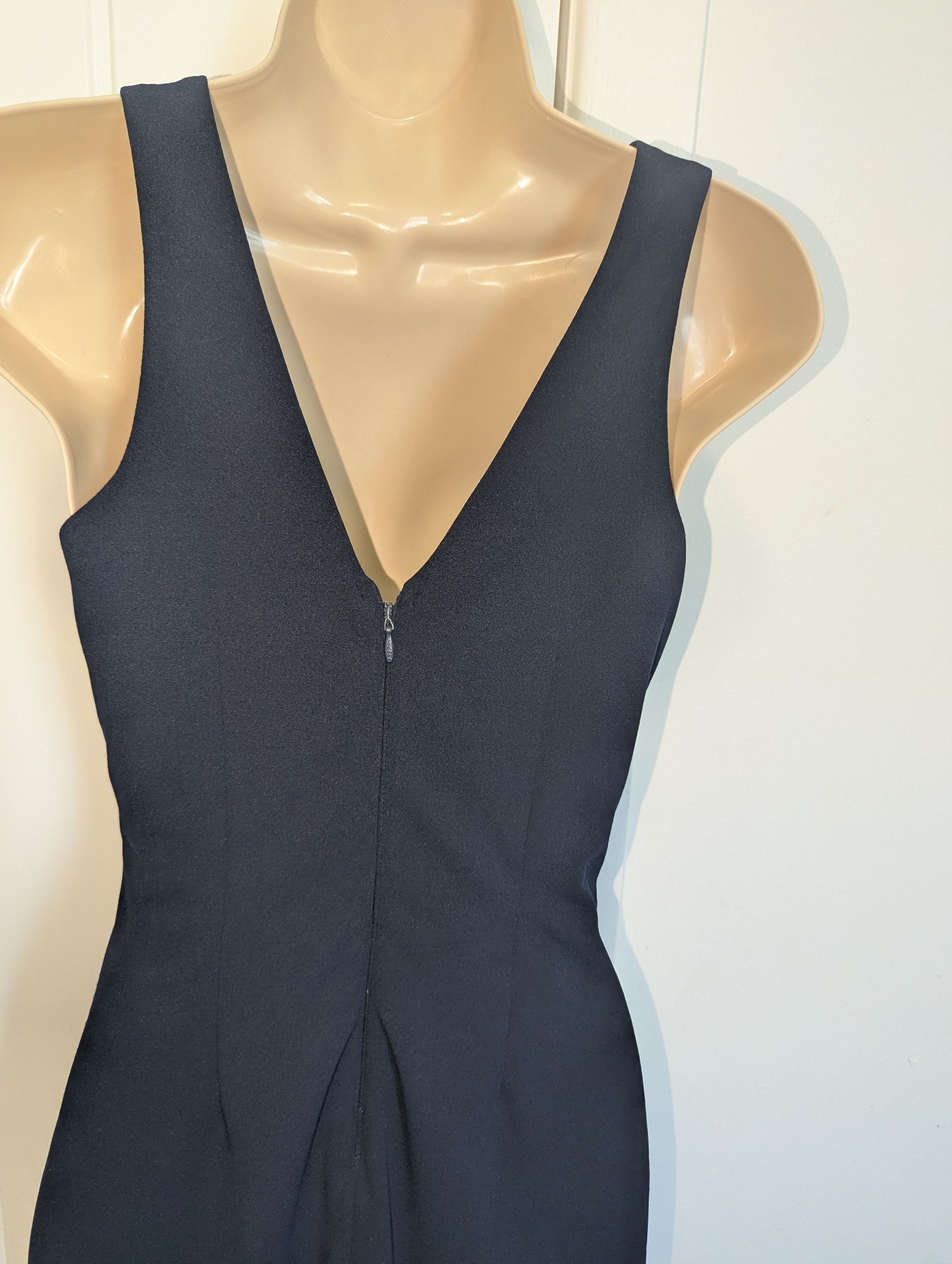 Lipsy Black Sleeveless Maxi Wrap Dress UK 8 Elegant V Neck image 9