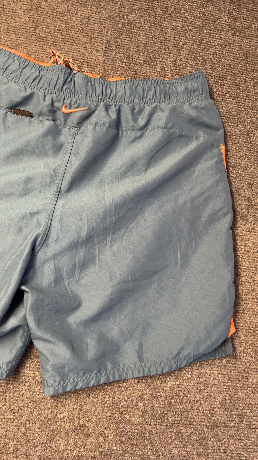 Nike Blue & Orange Swim Shorts Small Polyester image 2