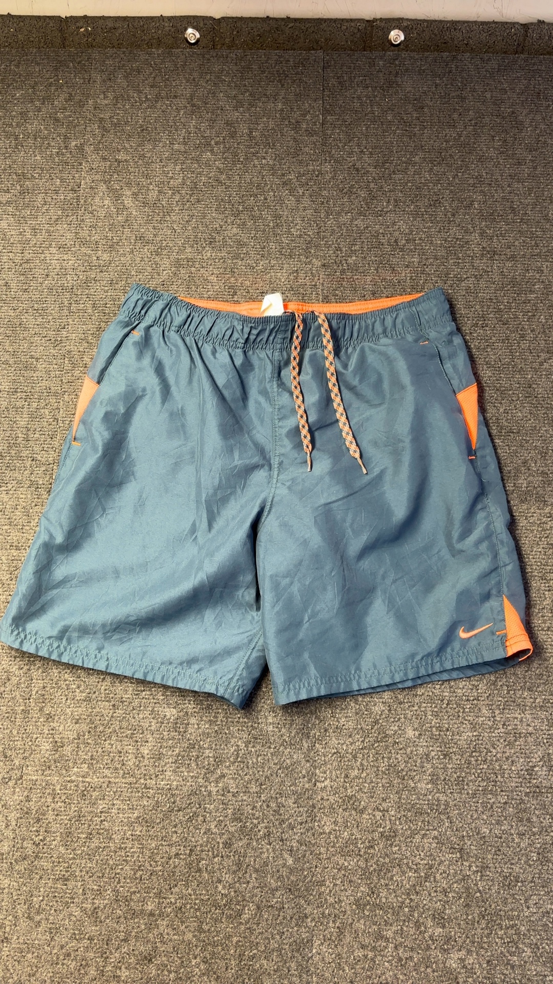 Nike Blue & Orange Swim Shorts Small Polyester