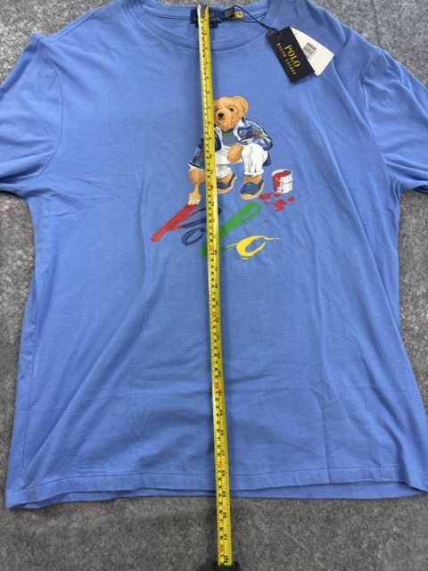 Polo Ralph Lauren Blue Painter Bear Longsleeve T-Shirt Large Classic Fit image 6