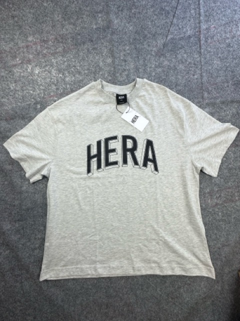 HERA Light Grey Logo T-Shirt Small 67% Cotton 33% Polyester BNWT