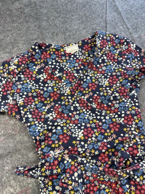 Mountain Warehouse Navy Floral Wrap Dress UK 16 Short Sleeve image 3