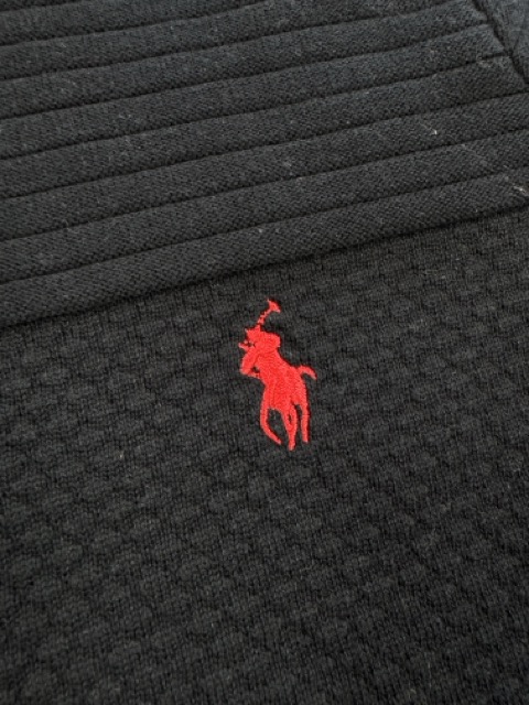 Polo Ralph Lauren Navy Textured Crew Neck Jumper M Red Pony image 2