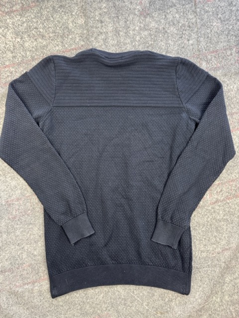 Polo Ralph Lauren Navy Textured Crew Neck Jumper M Red Pony image 8