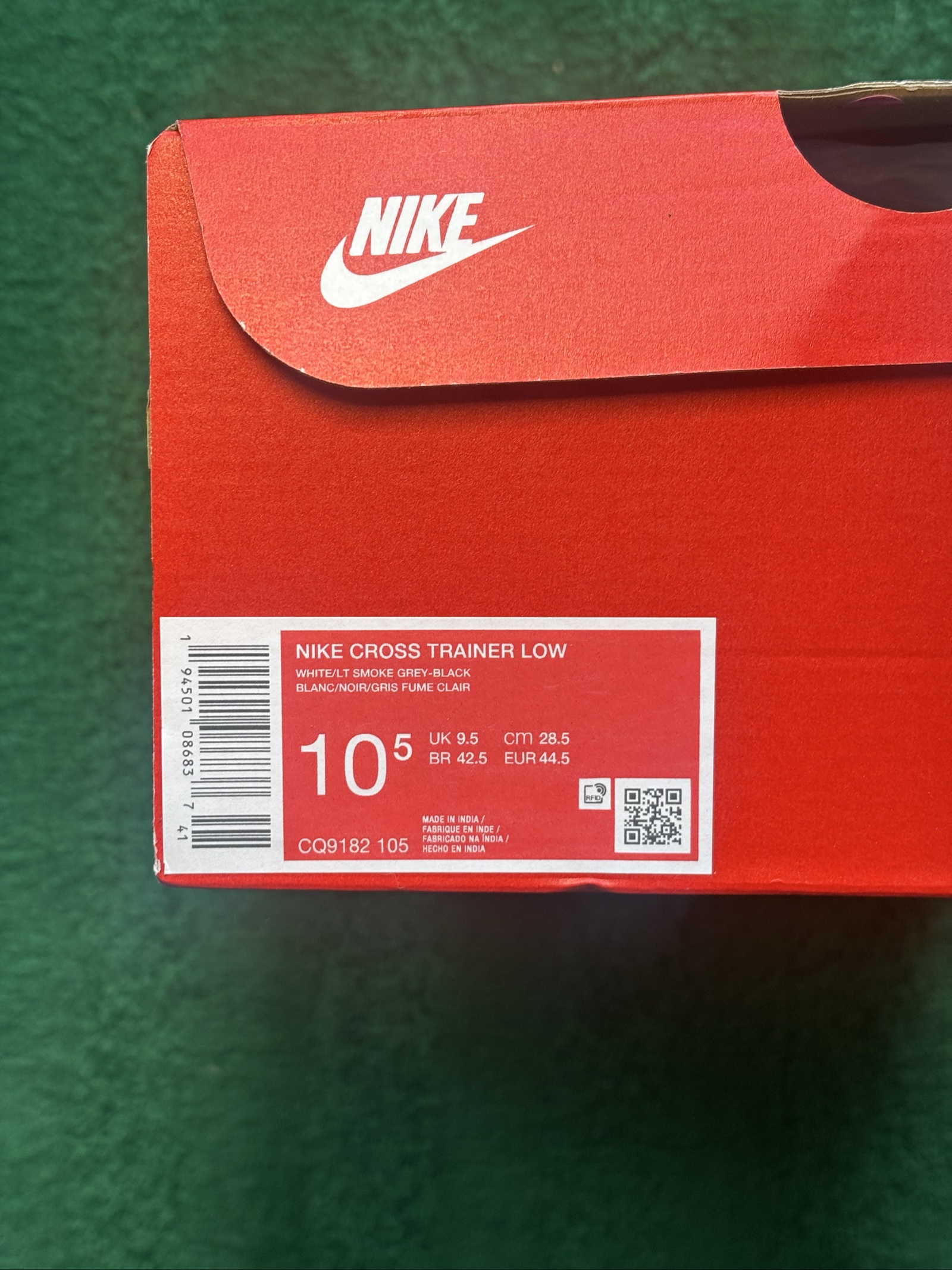 UK 9.5 Nike Cross Trainer | White Crimson Red CQ9182-105 image 6