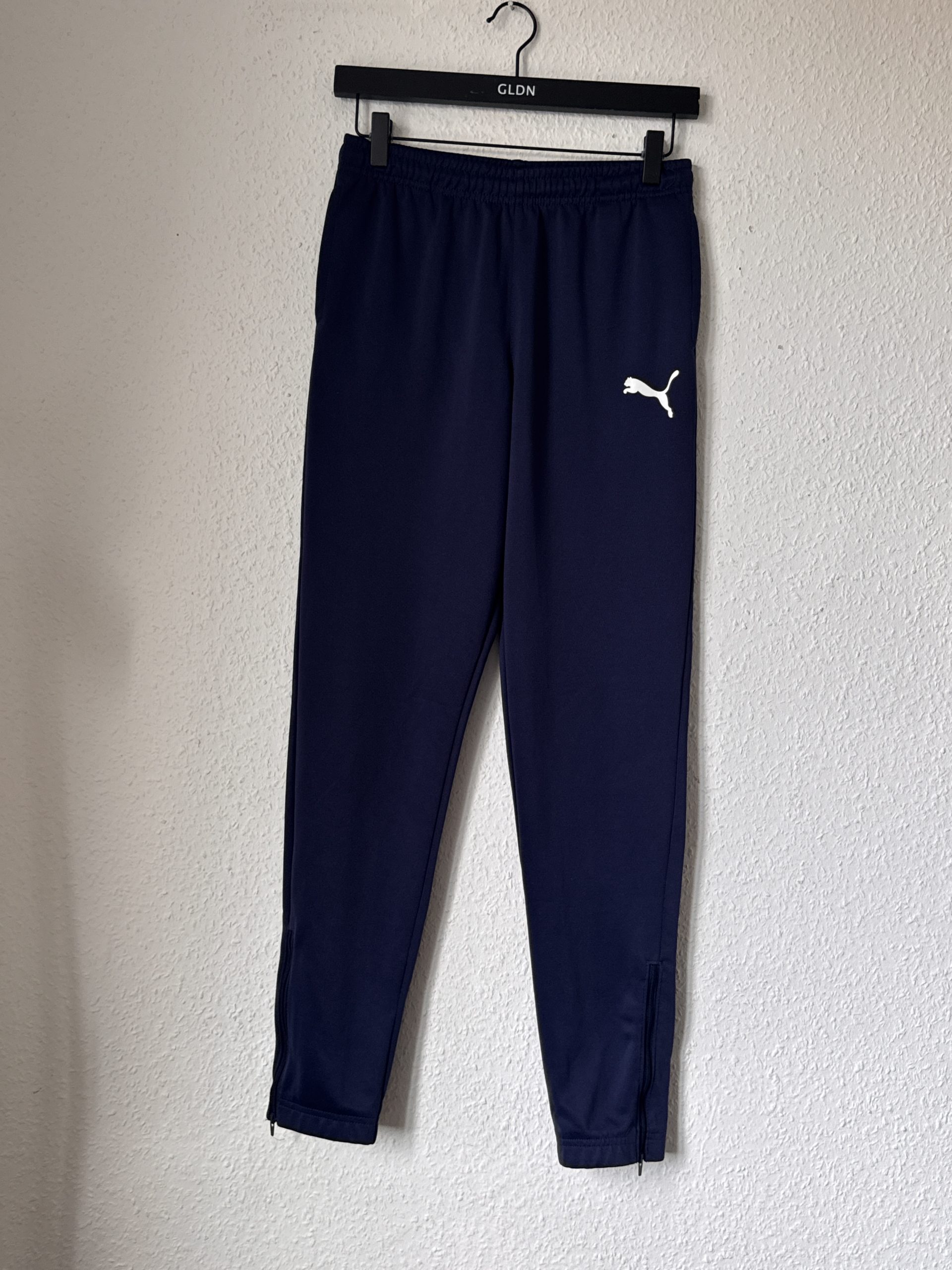 Puma Navy Track Pants Medium White Logo - 2975