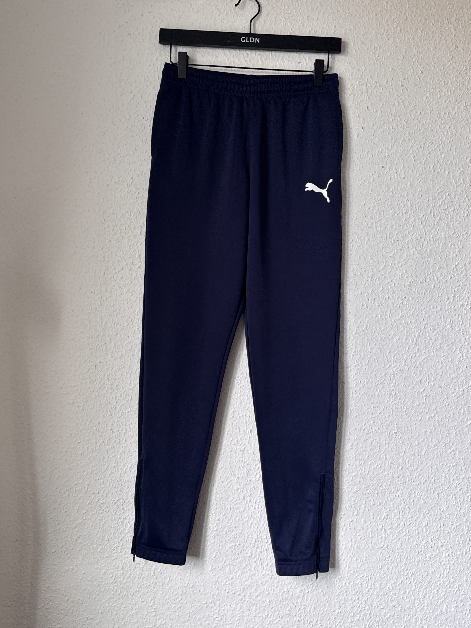 Puma Navy Track Pants Medium White Logo - 2975 image 2