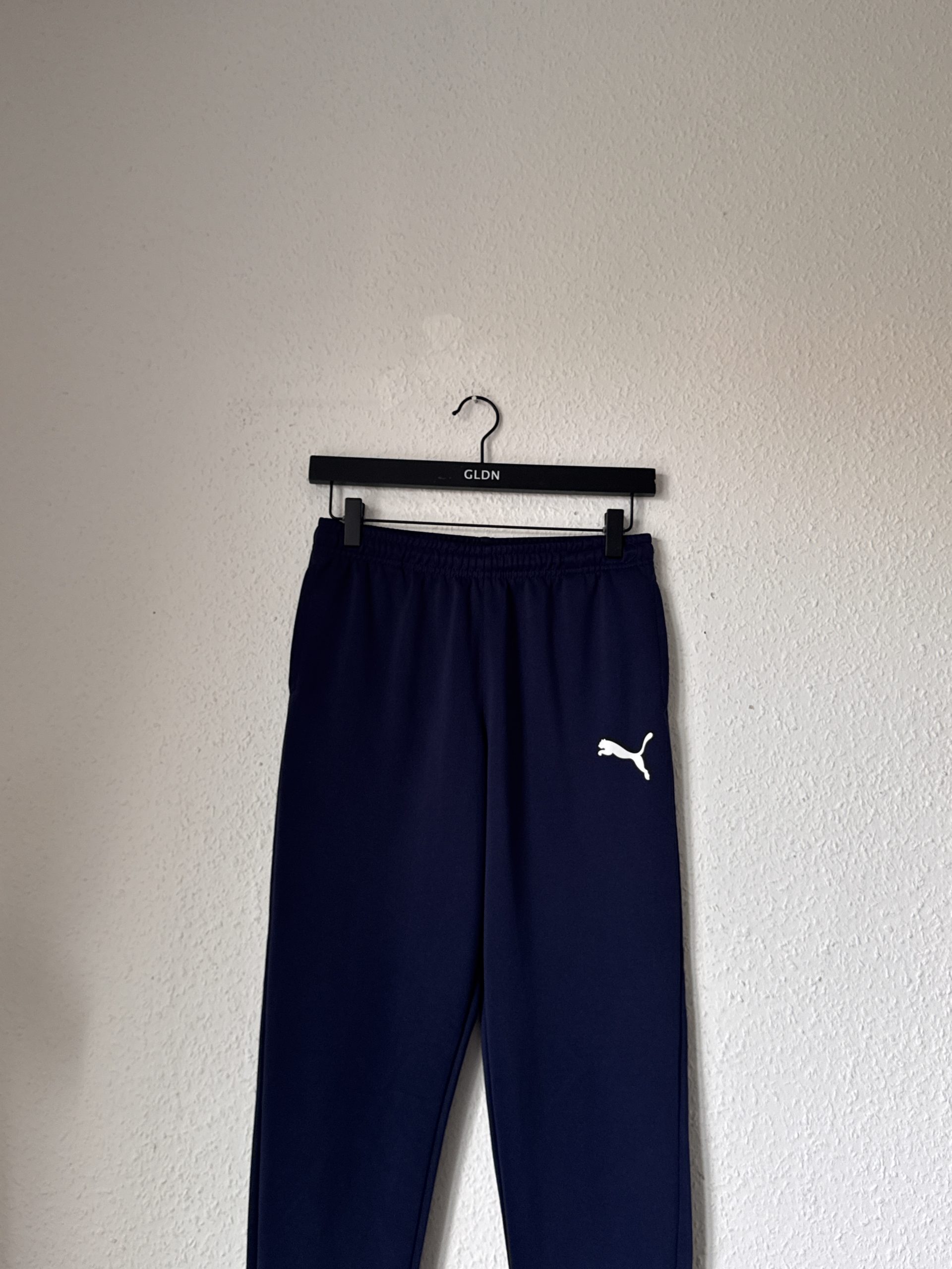 Puma Navy Track Pants Medium White Logo - 2975 image 3