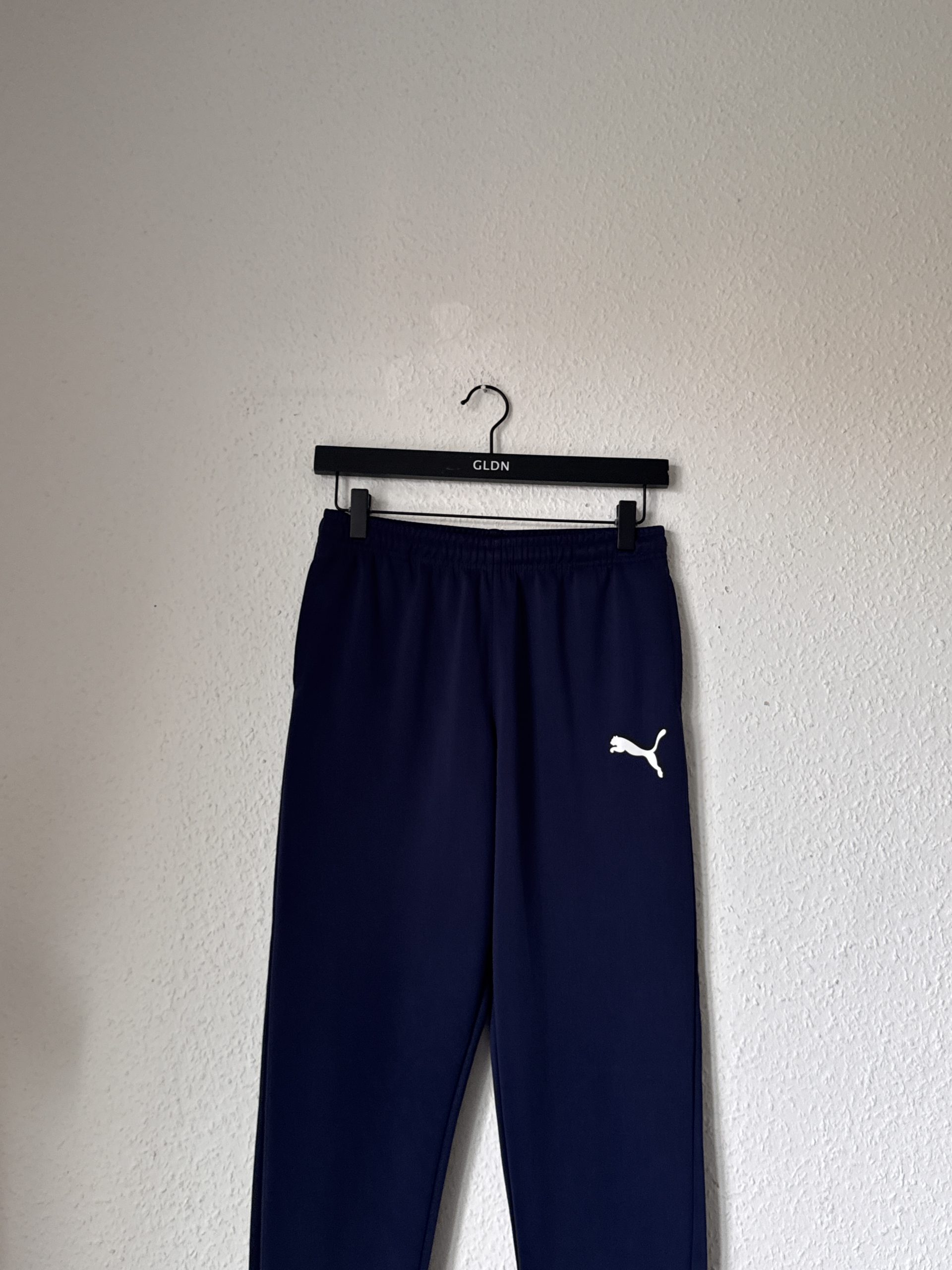 Puma Navy Track Pants Medium White Logo - 2975 image 4