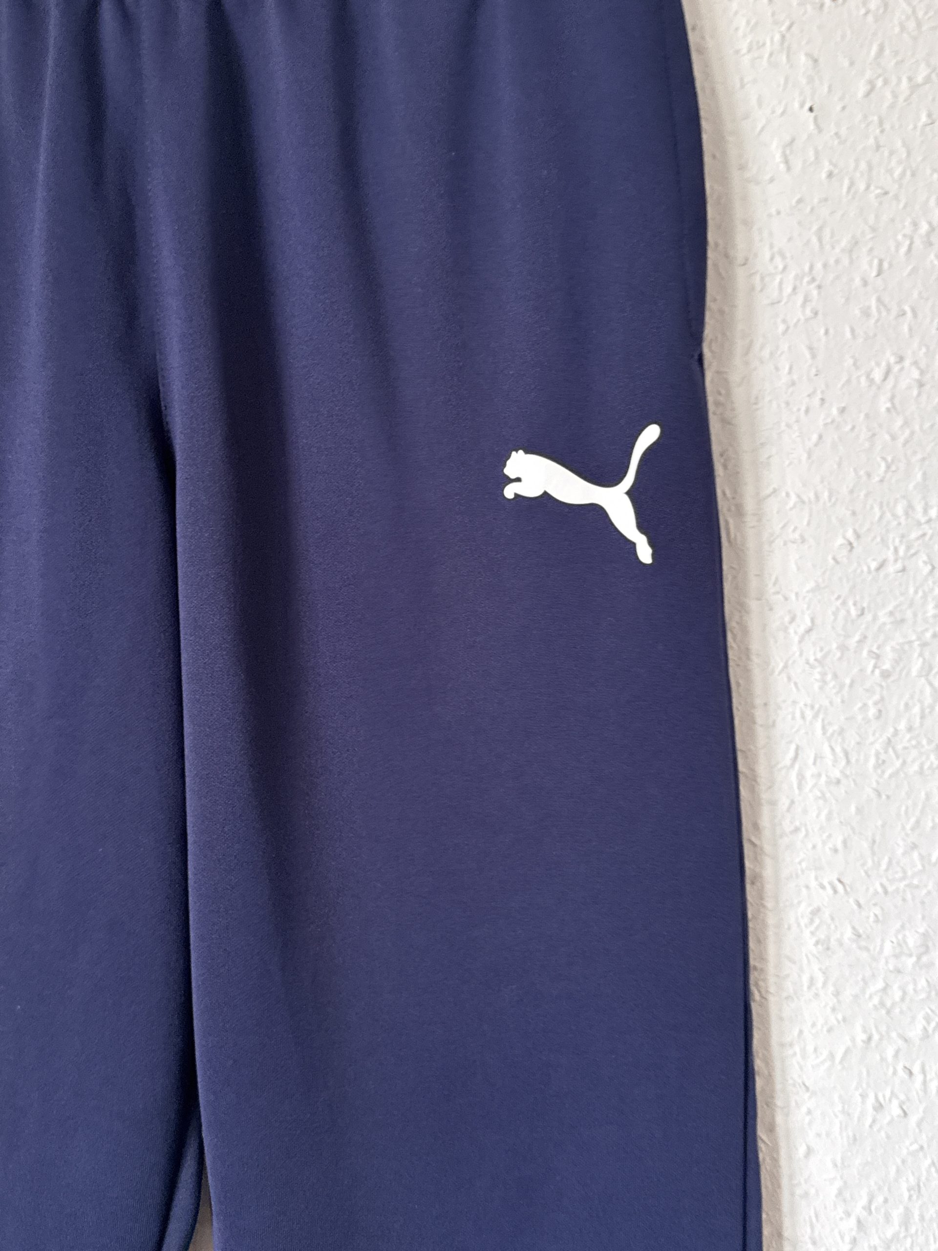 Puma Navy Track Pants Medium White Logo - 2975 image 5
