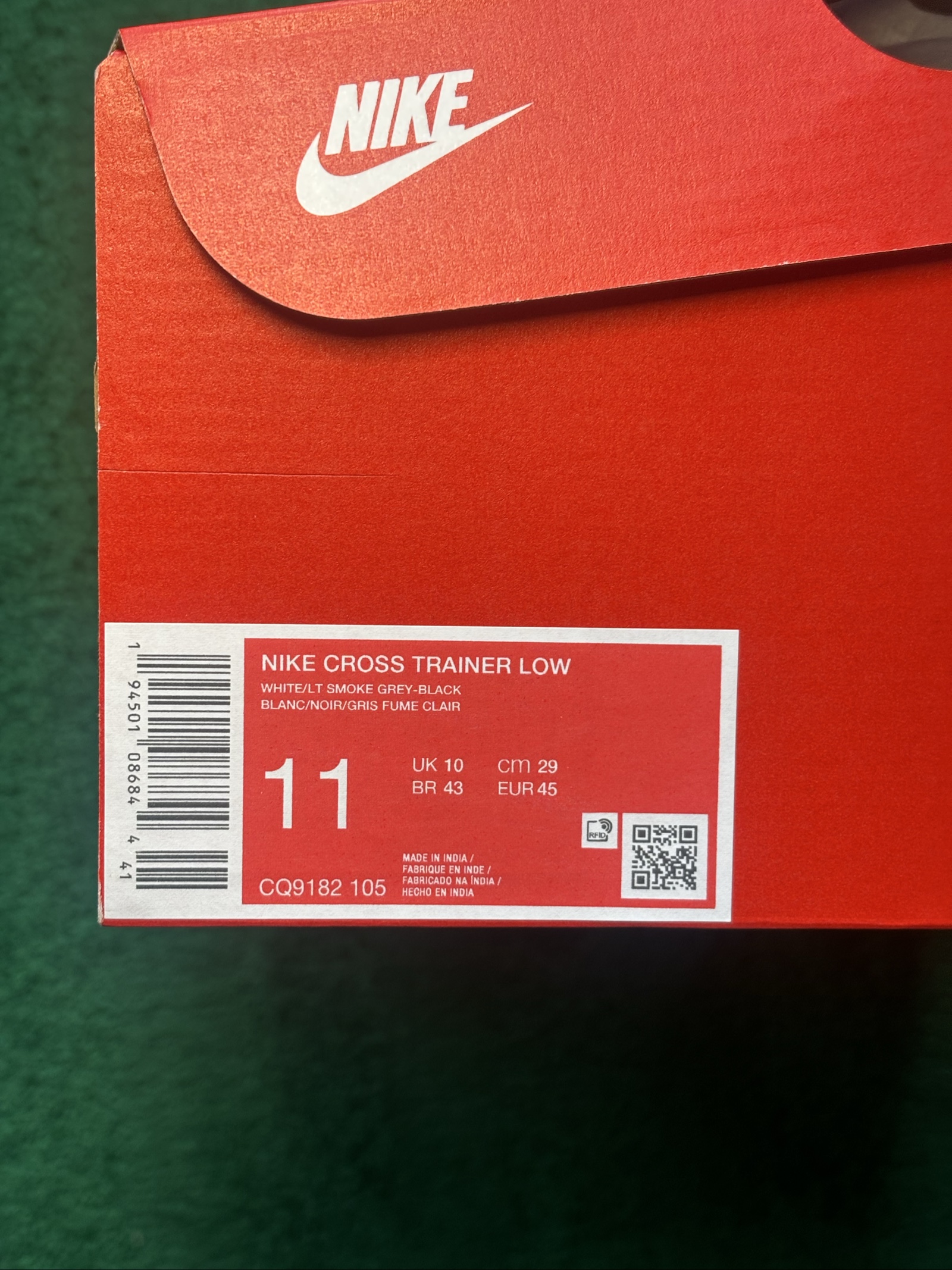 UK 10 Nike Cross Trainer Low | White Red CQ9182-105 | New image 4