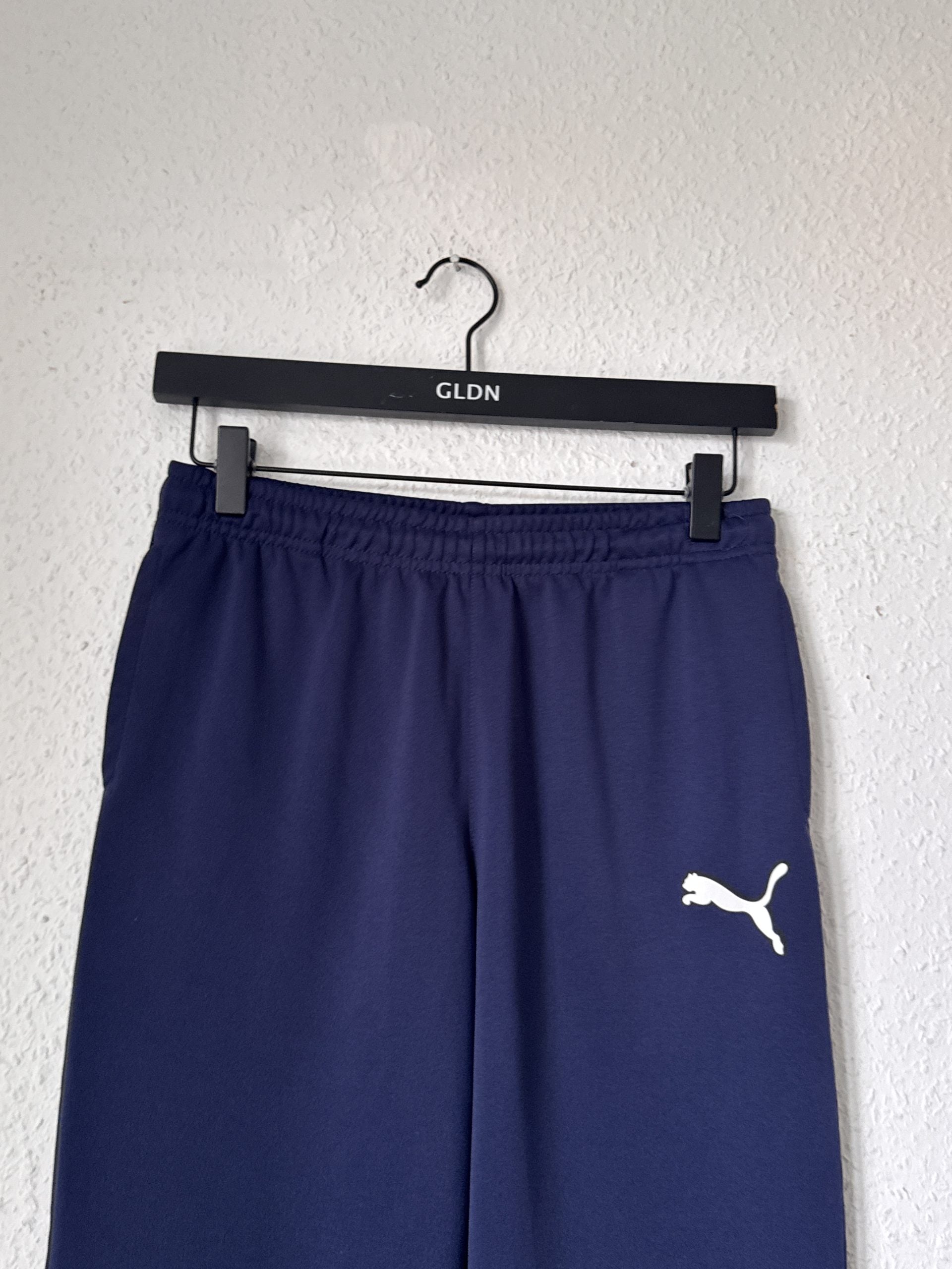 Puma Navy Track Pants Medium White Logo - 2975 image 7