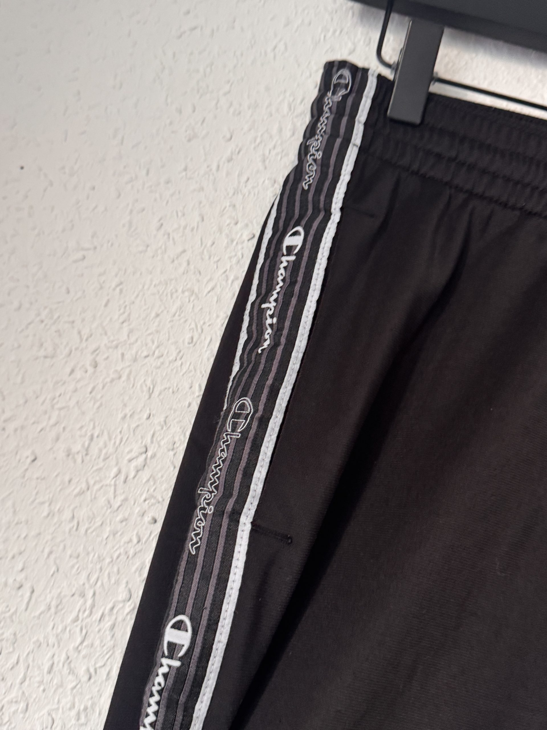 Champion Black Track Pants Small Logo Tape Trim 2976 image 7