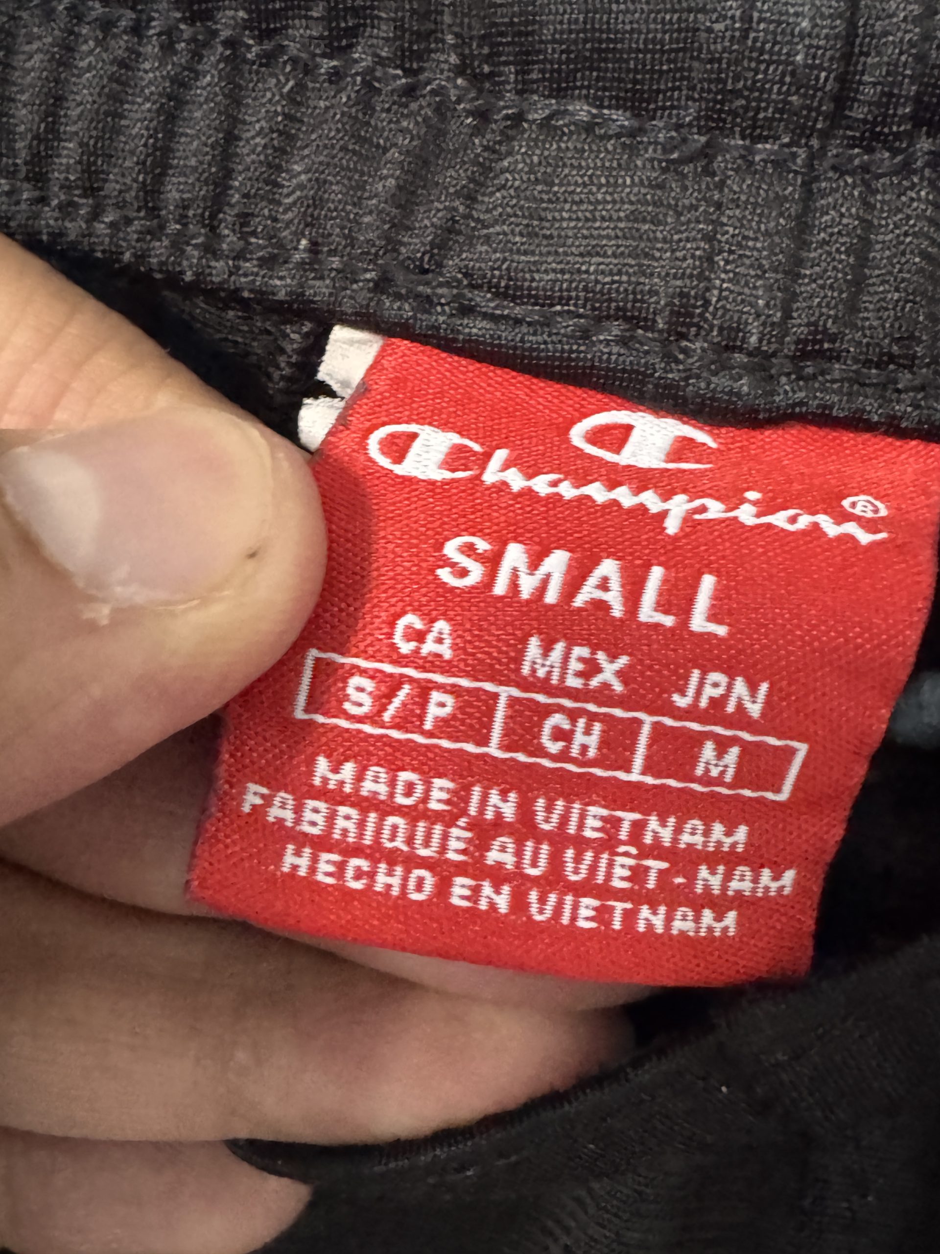 Champion Black Track Pants Small Logo Tape Trim 2976 image 9
