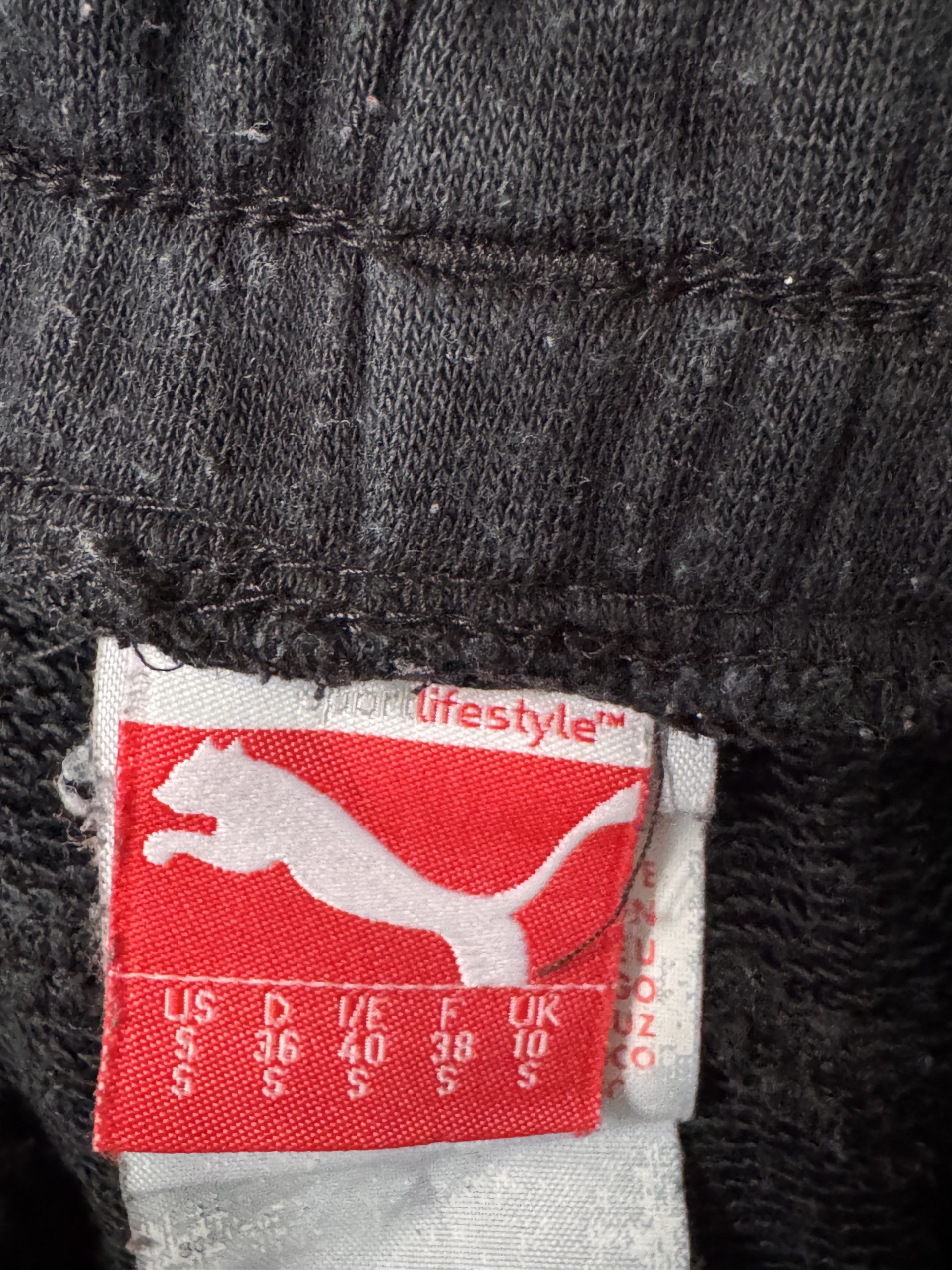 Puma Black Sweatpants Small Cotton Blend 2977 image 8