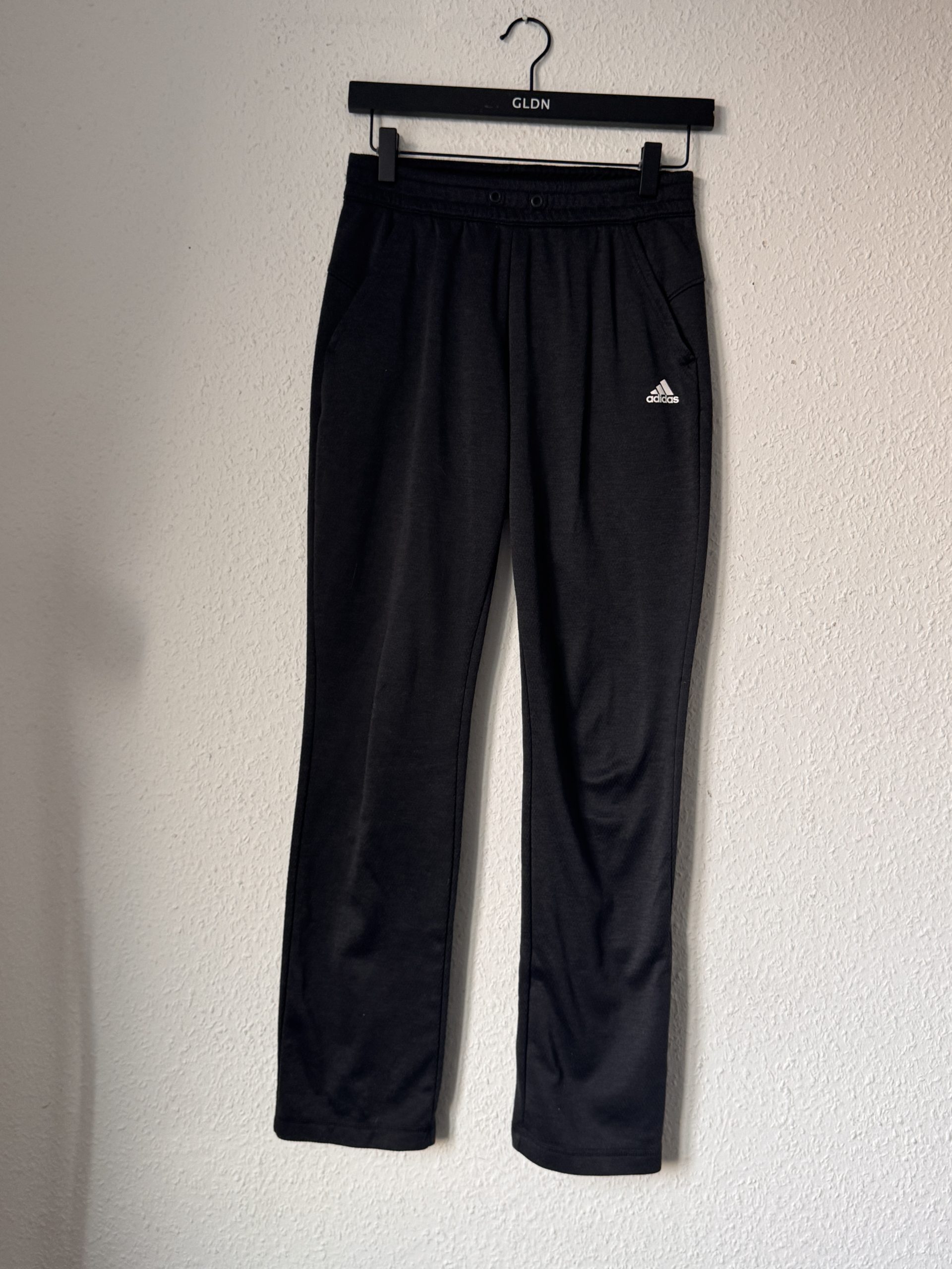 Adidas Black Track Pants XS Elastic Waist 2978