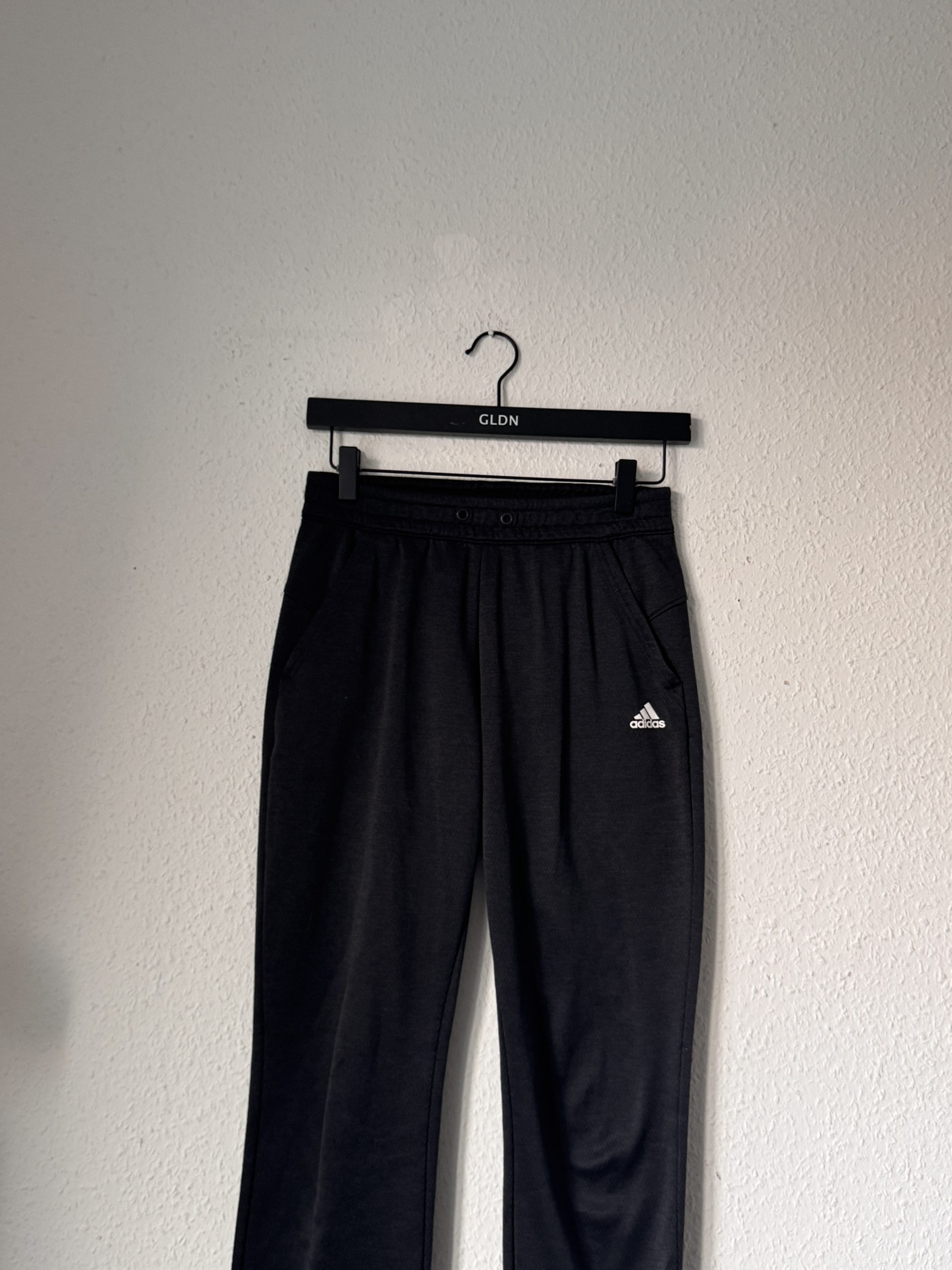 Adidas Black Track Pants XS Elastic Waist 2978 image 3