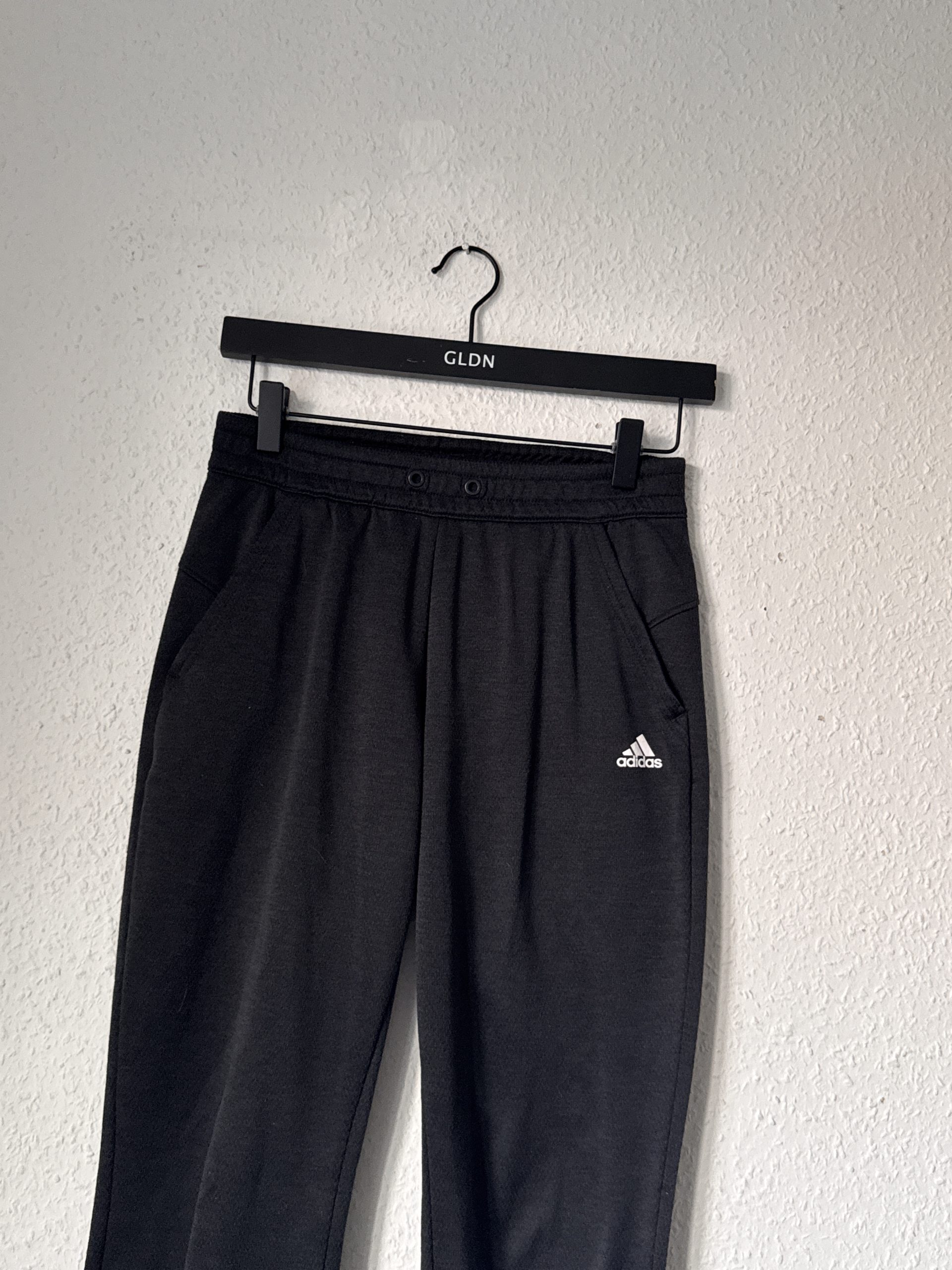 Adidas Black Track Pants XS Elastic Waist 2978 image 5