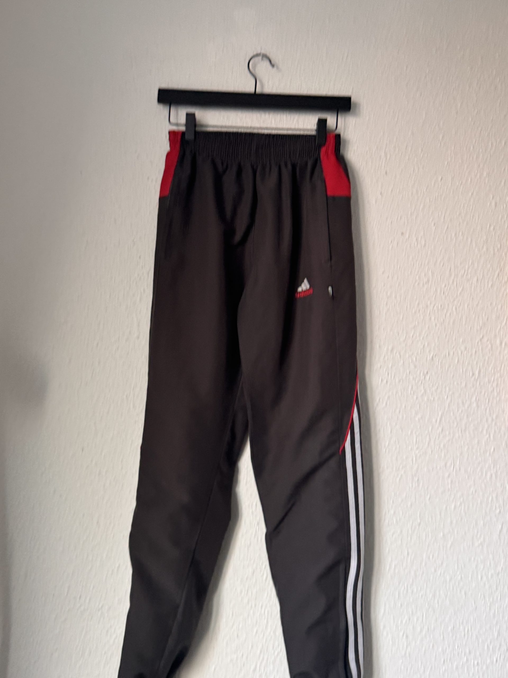 Black, Red & White Track Pants M Elastic Waist 2979 image 2
