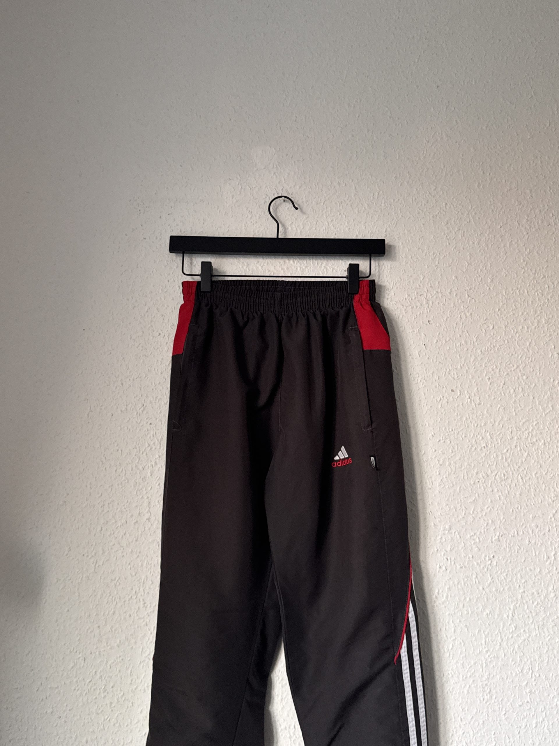 Black, Red & White Track Pants M Elastic Waist 2979 image 3