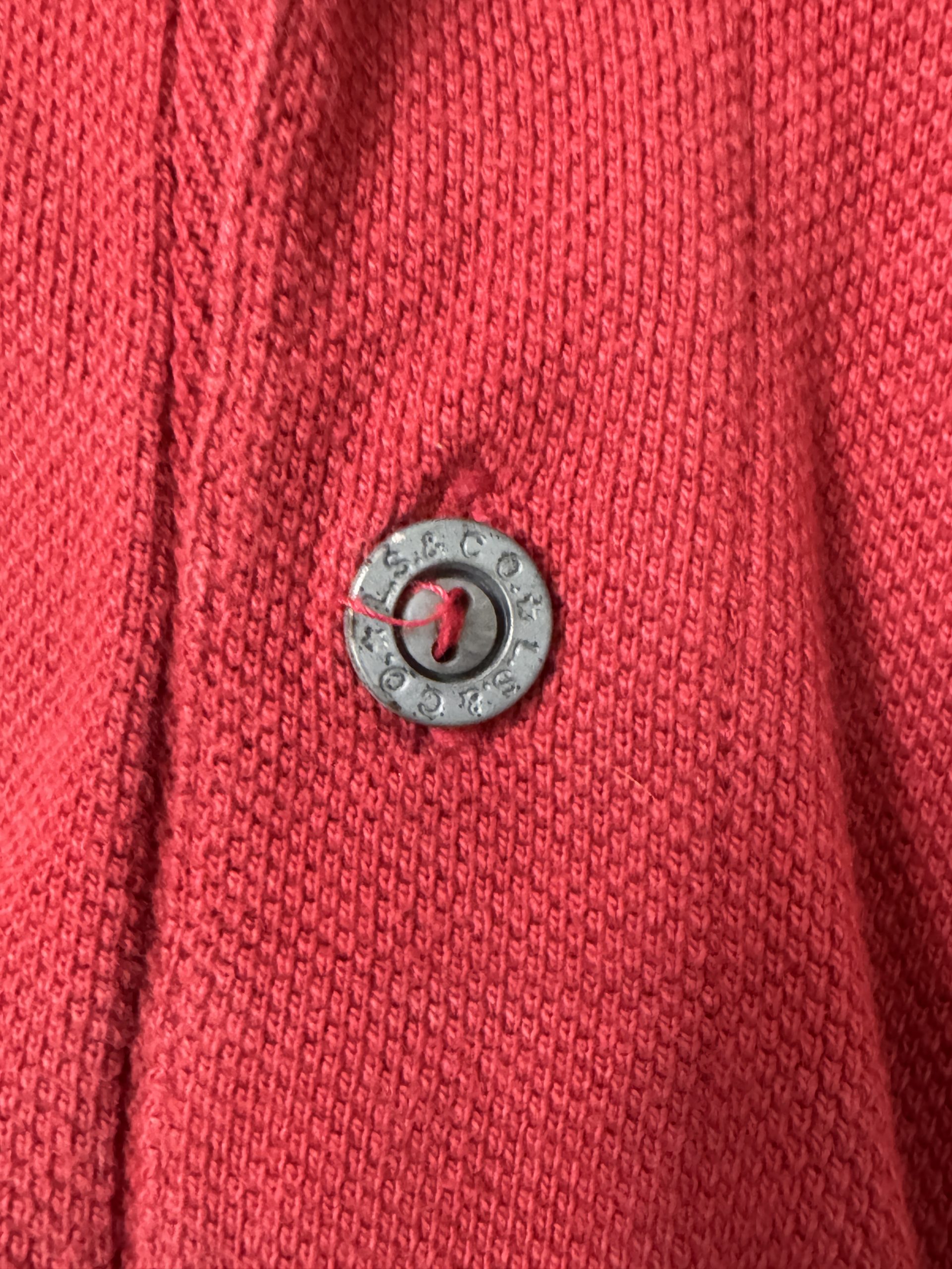 Levi's Red Polo Shirt Medium Short Sleeve Cotton 2972 image 5