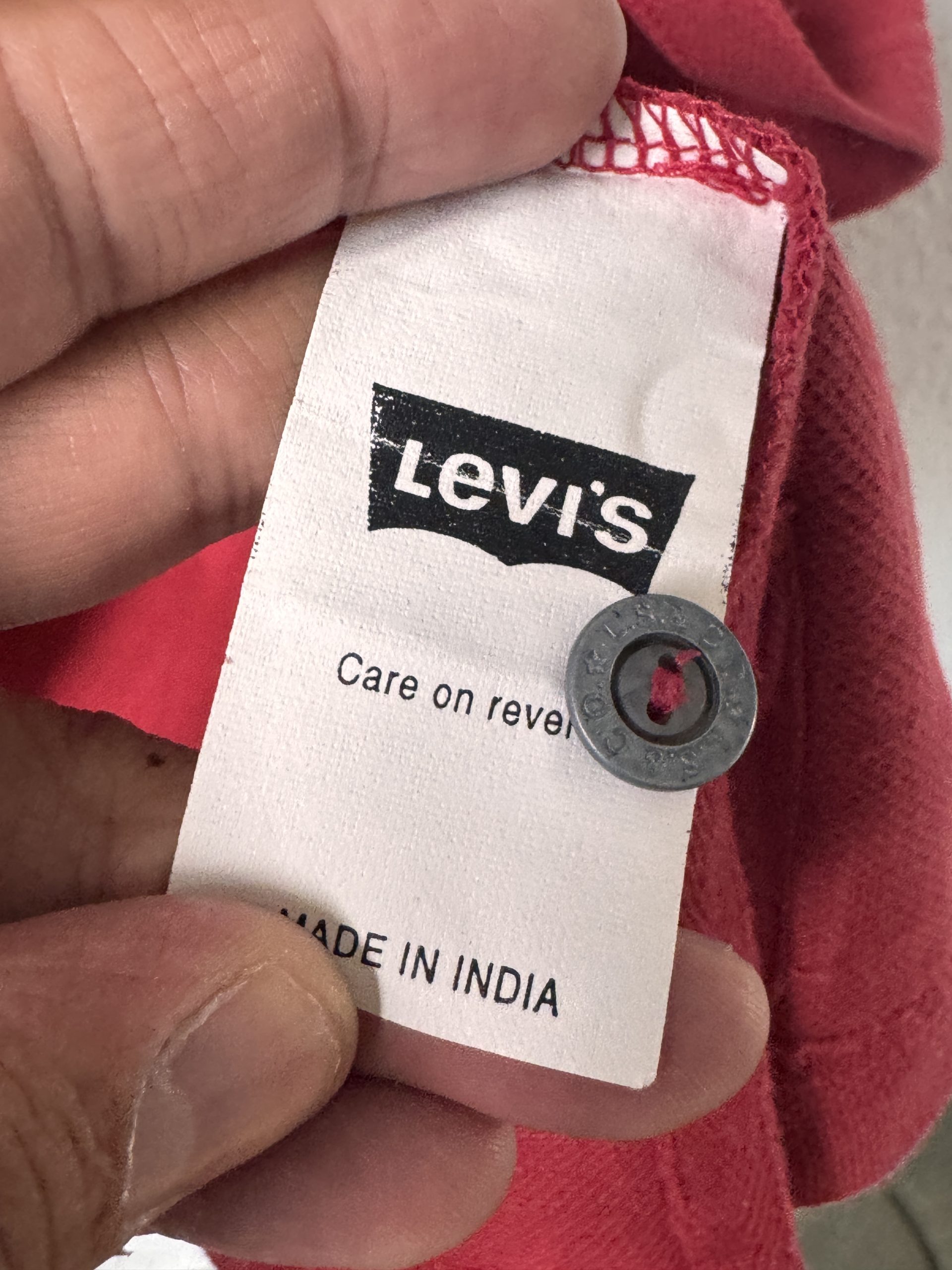 Levi's Red Polo Shirt Medium Short Sleeve Cotton 2972 image 8