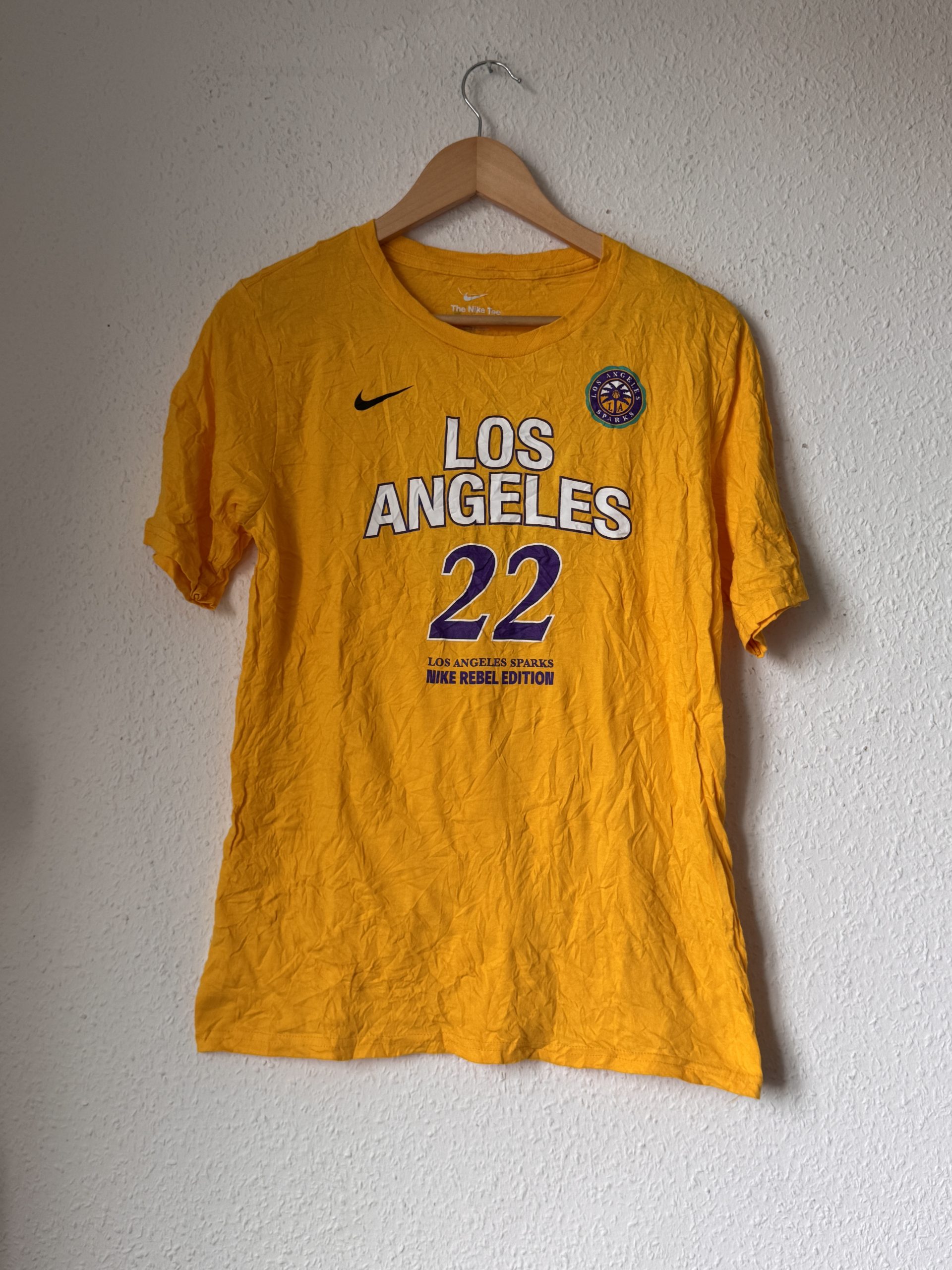 Nike Yellow Los Angeles Sparks T-Shirt XL Cotton 2973