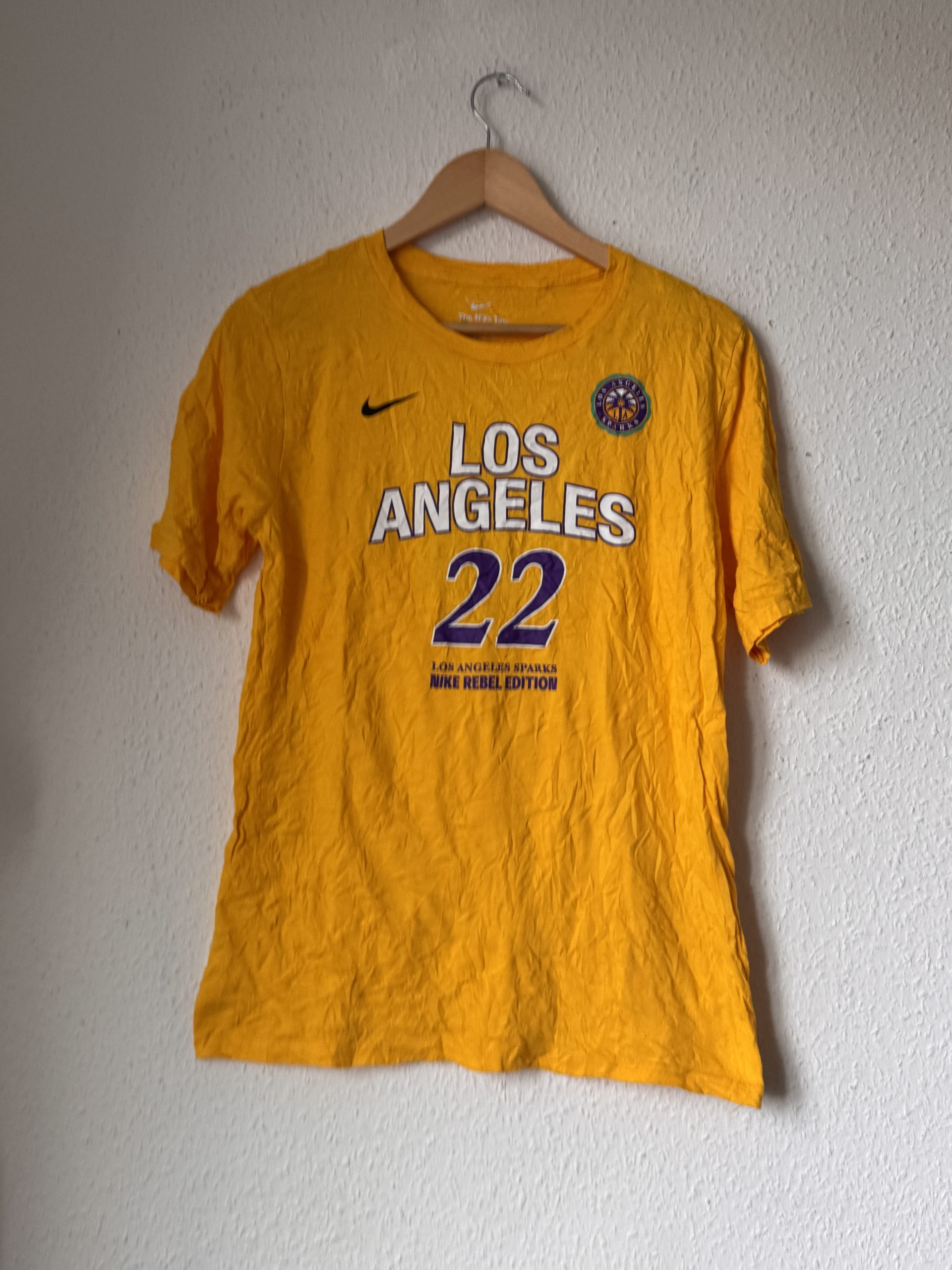 Nike Yellow Los Angeles Sparks T-Shirt XL Cotton 2973 image 2