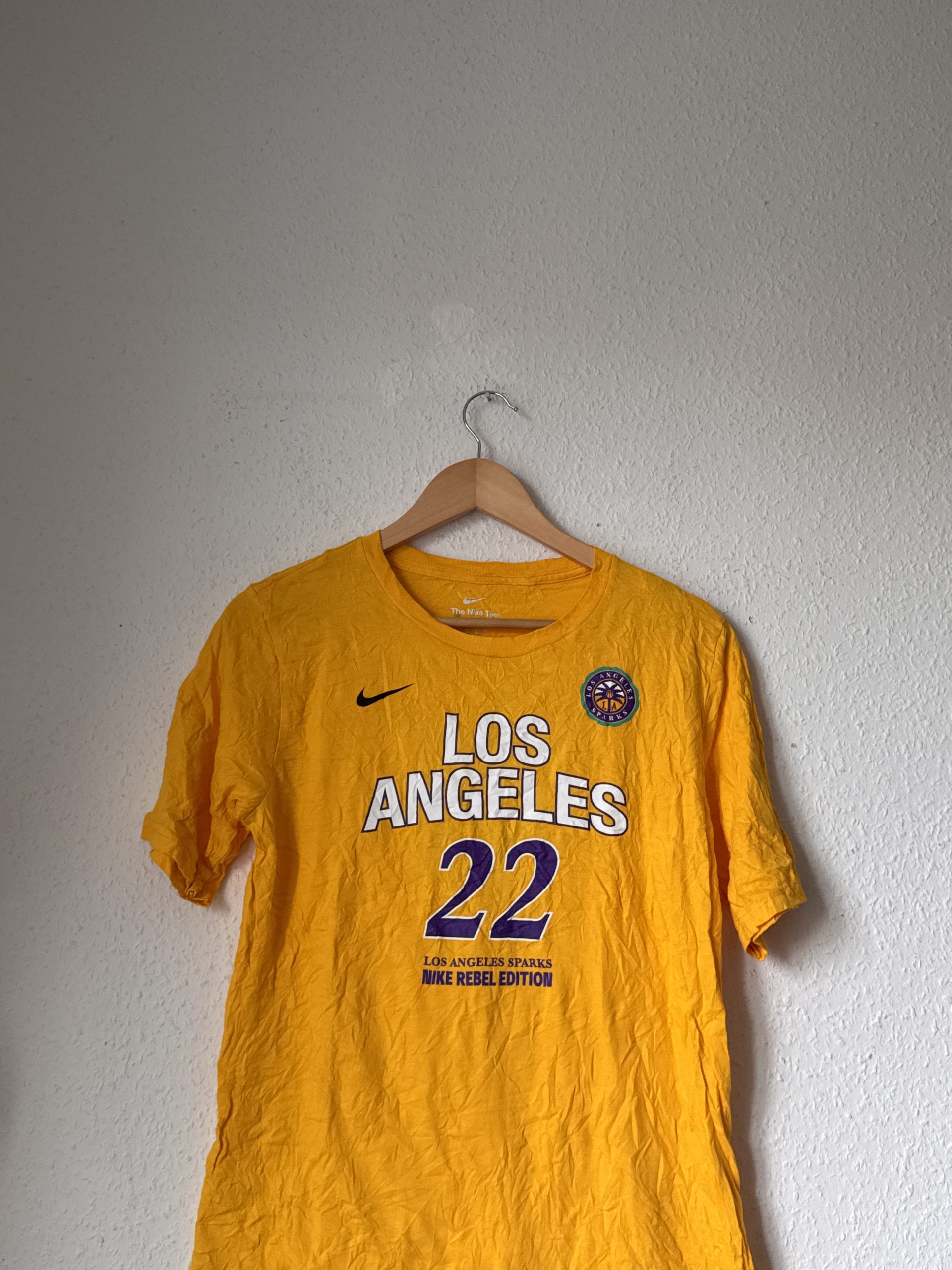 Nike Yellow Los Angeles Sparks T-Shirt XL Cotton 2973 image 3