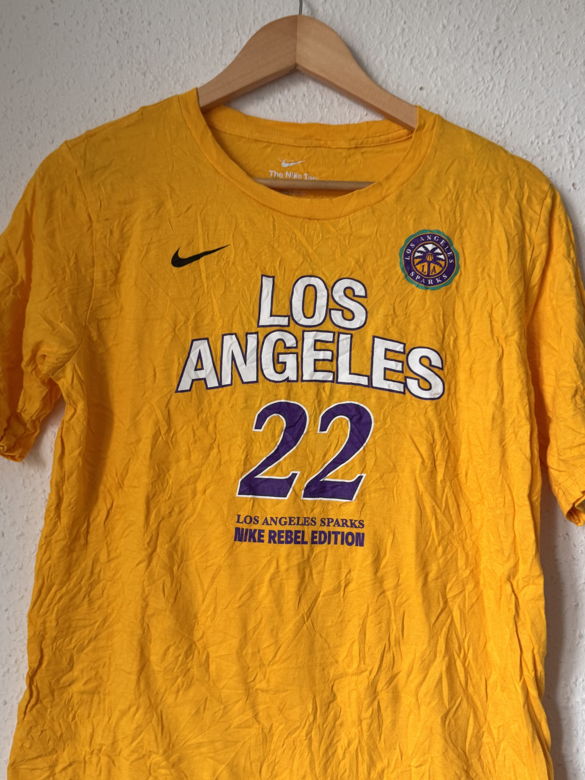 Nike Yellow Los Angeles Sparks T-Shirt XL Cotton 2973 image 4