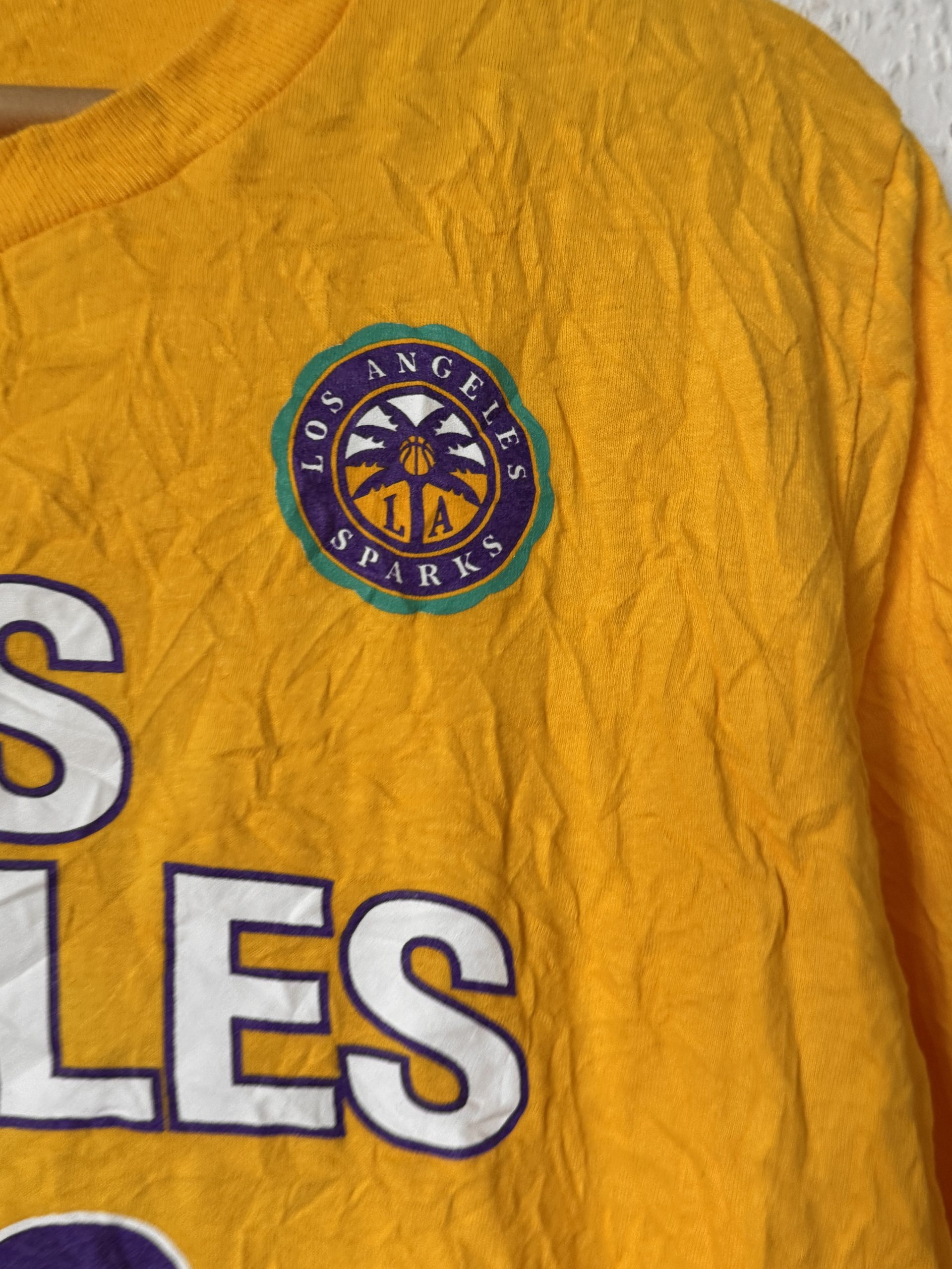 Nike Yellow Los Angeles Sparks T-Shirt XL Cotton 2973 image 5