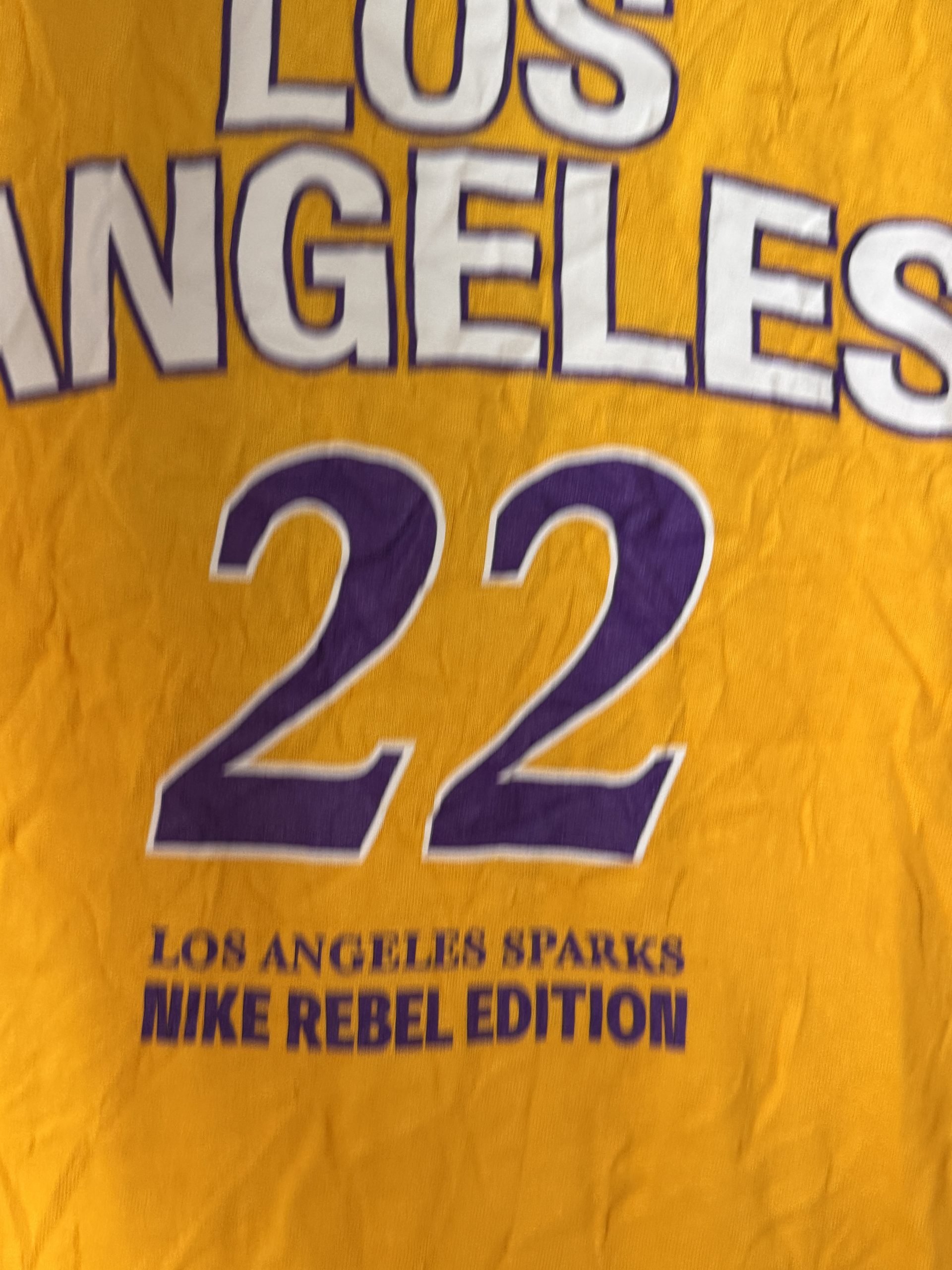 Nike Yellow Los Angeles Sparks T-Shirt XL Cotton 2973 image 6