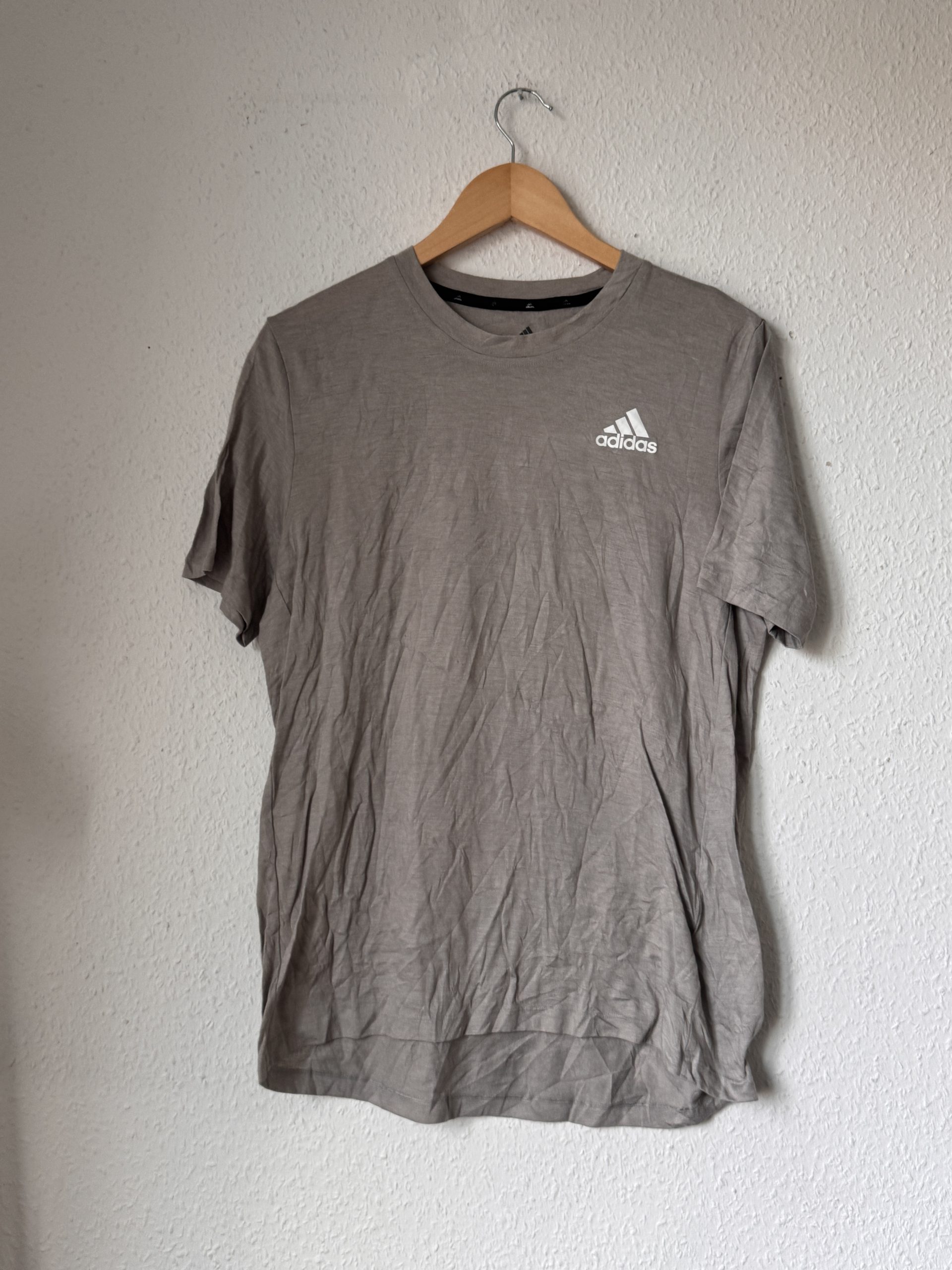 Adidas Brown Logo T-Shirt Medium Cotton image 2