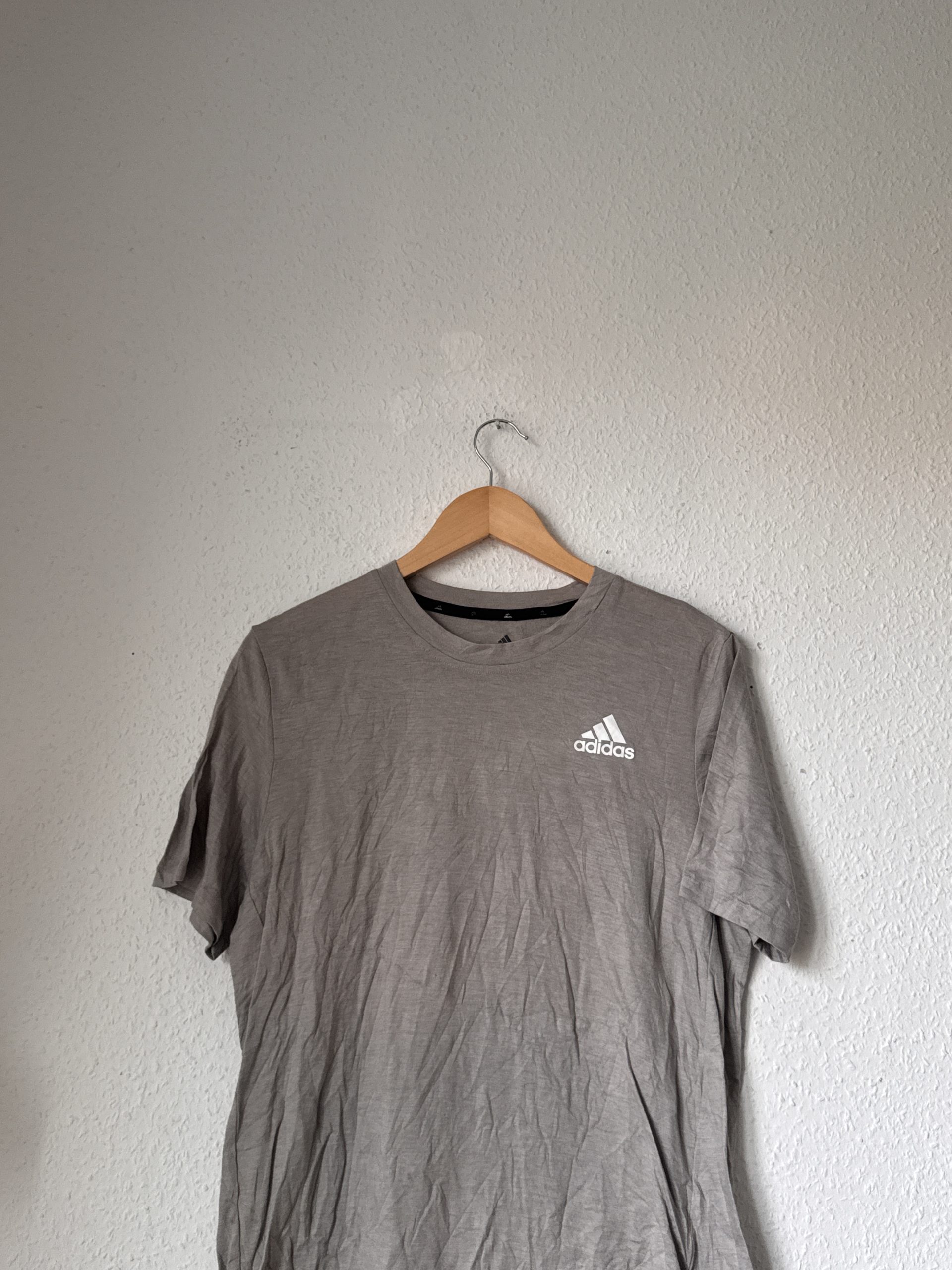 Adidas Brown Logo T-Shirt Medium Cotton image 4