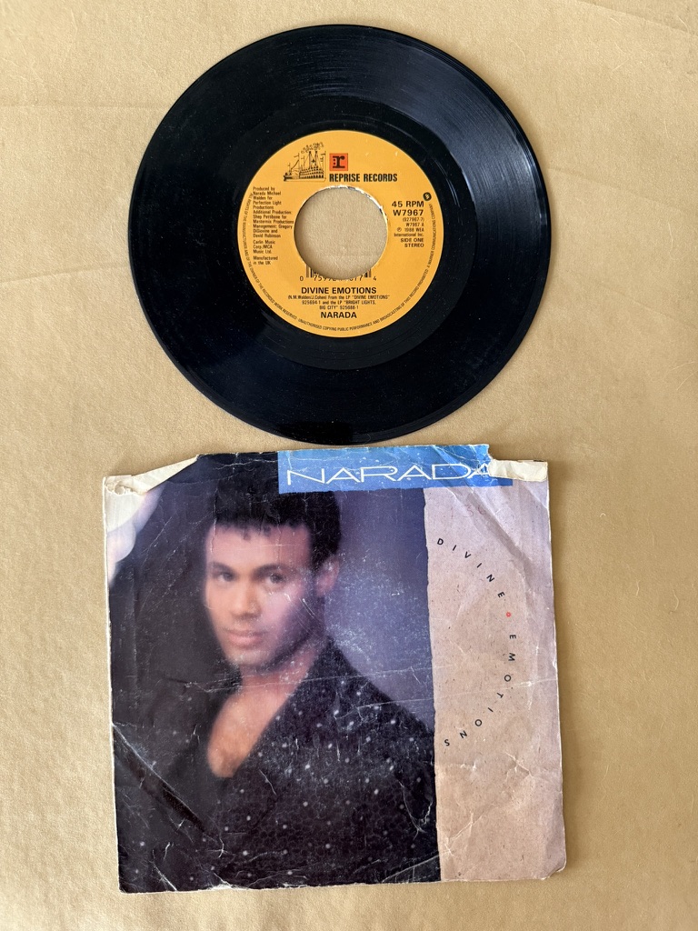 Narada Divine Emotions & Tighter Vinyl 45 RPM Single 7" record