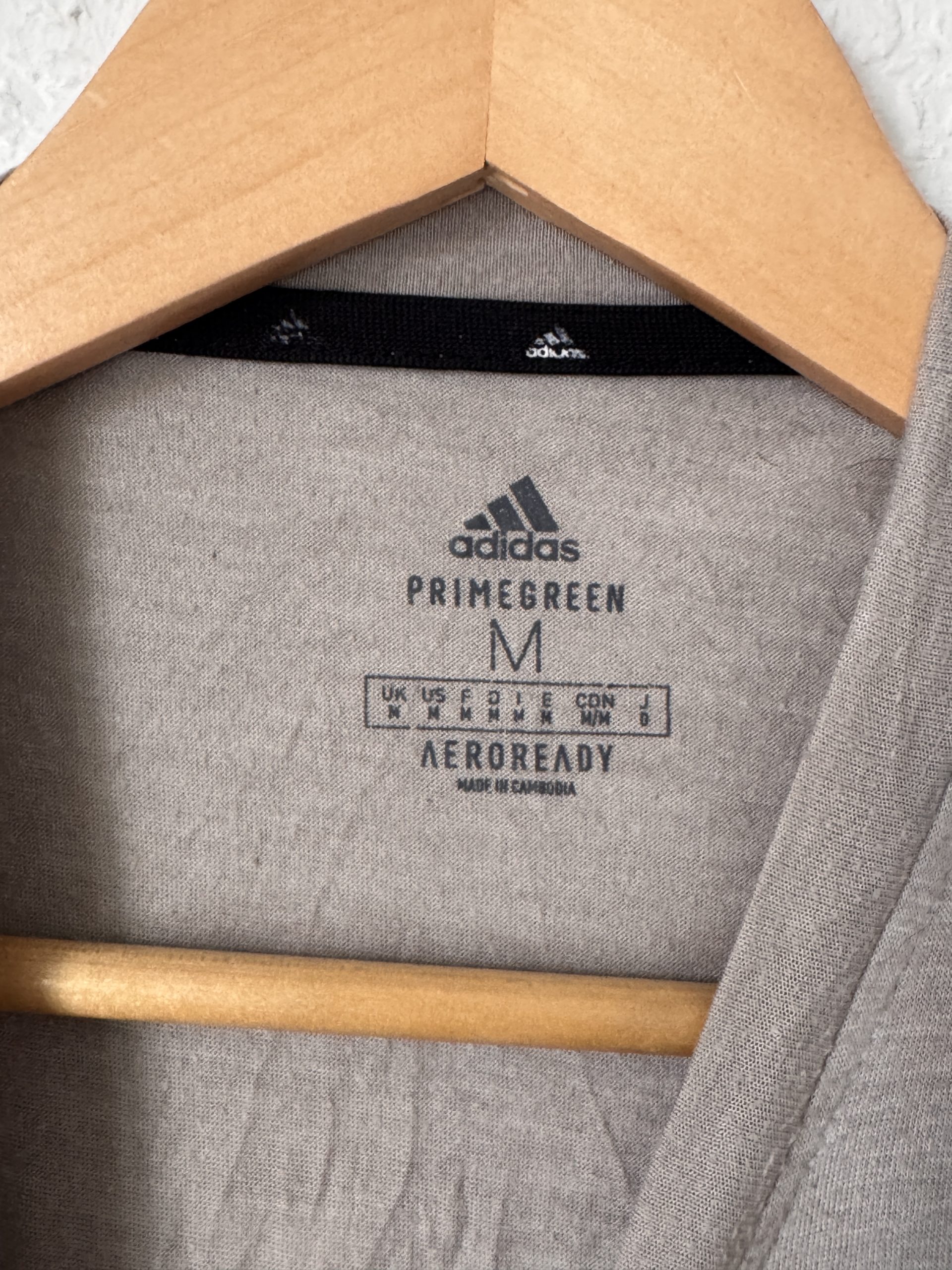 Adidas Brown Logo T-Shirt Medium Cotton image 7