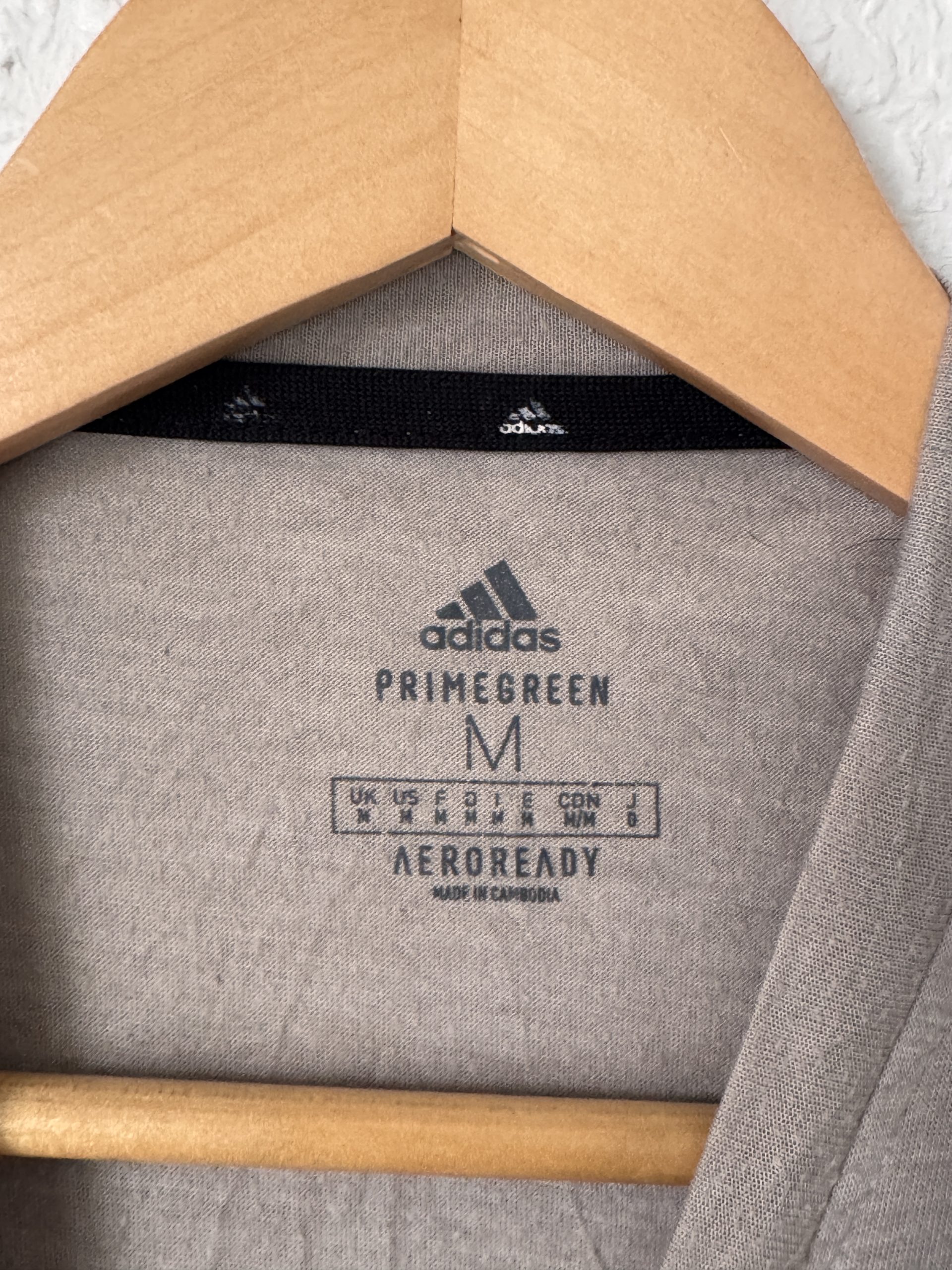 Adidas Brown Logo T-Shirt Medium Cotton image 8